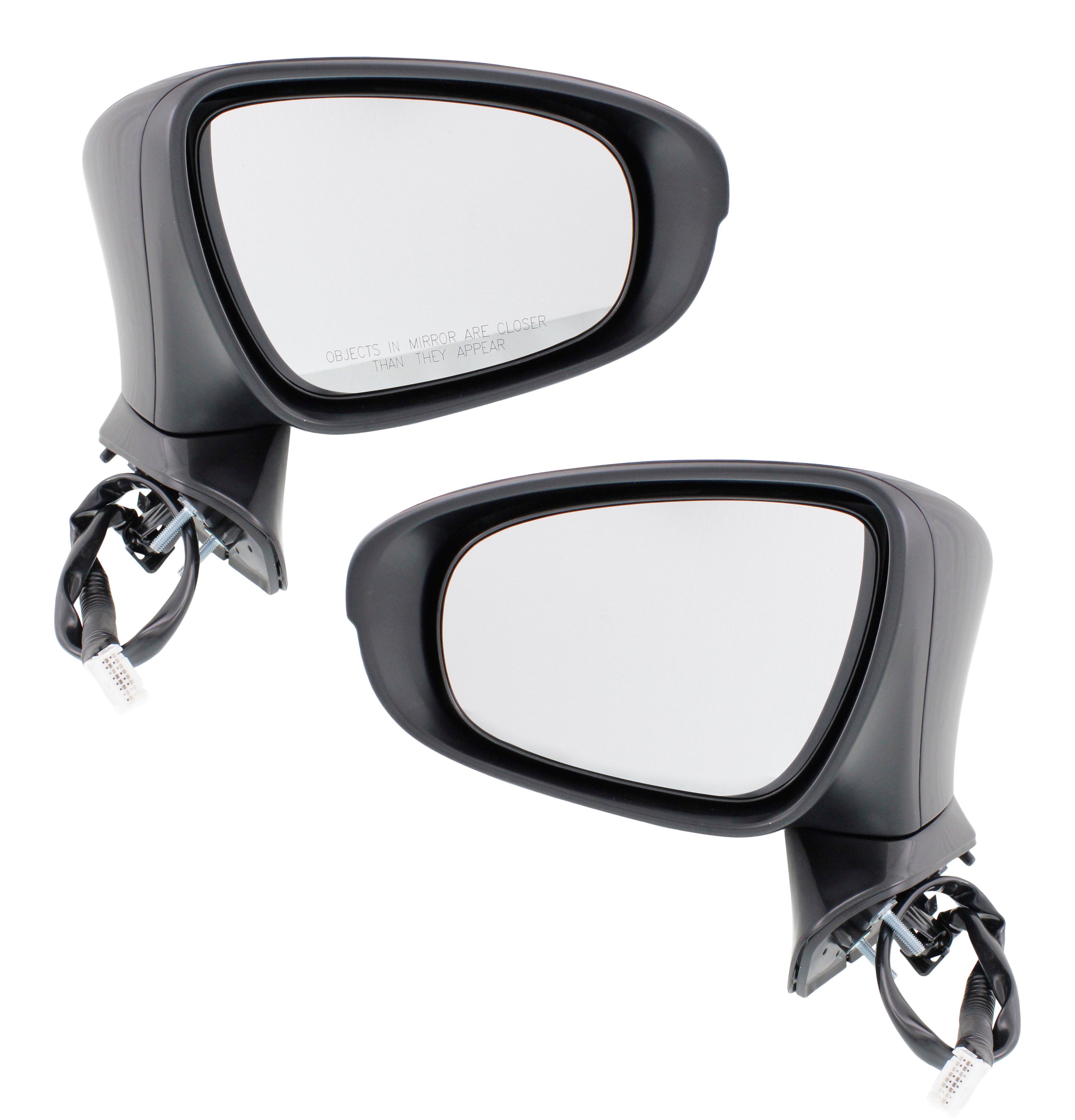 Power Heated Mirror Pair/Set for Lexus ES300H/ES350 2013-2015, Right (Passenger) and Left (Driver), Manual Folding, Paintable, with In-Housing Signal Light and Memory, without Auto Dimming and Blind Spot Detection, Replacement