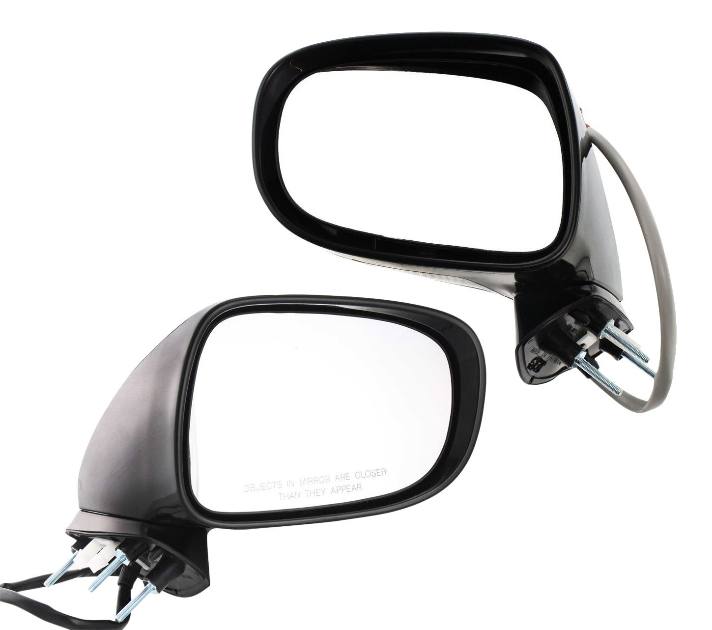 Mirror Pair/Set for Lexus IS250/IS350 2006-2008, Right (Passenger) and Left (Driver), Power, Manual Folding, Heated, Paintable, with Puddle Light, without Auto Dimming and Memory, Replacement
