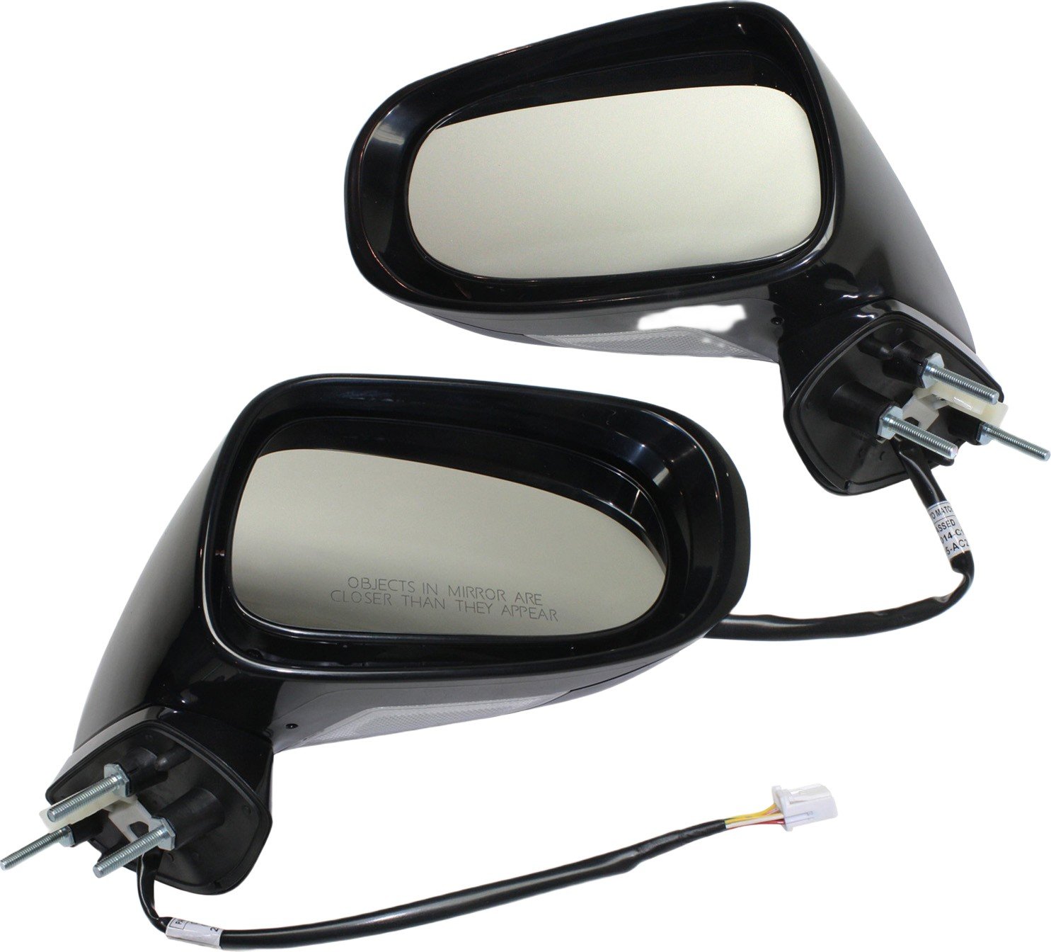 Mirror Pair/Set for Lexus IS250C/IS350C 2010-2015, Right (Passenger) and Left (Driver), Power, Manual Folding, Heated, Paintable, with Puddle and Signal Lights, without Luxury Package, Replacement