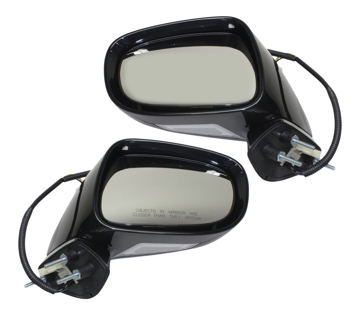 Mirror Pair/Set for Lexus IS250/IS350 2006-2008, Right (Passenger) and Left (Driver), Power, Manual Folding, Heated, Paintable, with Memory and Puddle Light, without Auto Dimming Replacement