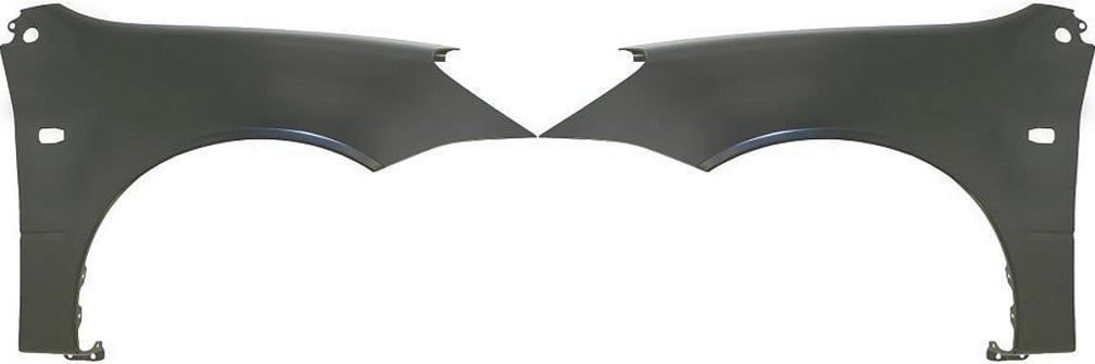 Front Fender Pair/Set for 2004-2007 Mitsubishi Lancer, Primed (Ready to Paint), Right (Passenger) and Left (Driver), Suitable for ES/LS/SE Models Sedan and Wagon without ABS Brakes, Replacement