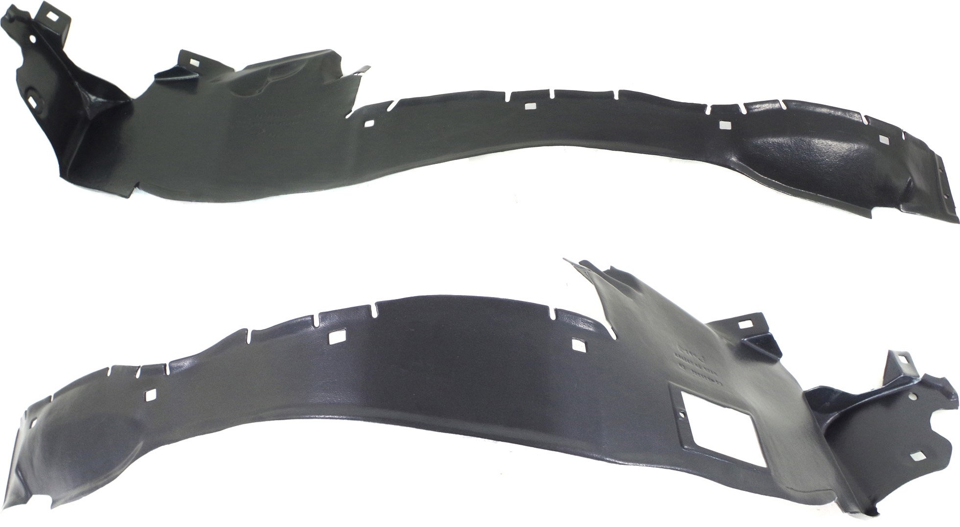Front Fender Liner Pair/Set for 1994-2000 Mercedes-Benz C-Class, Right (Passenger) and Left (Driver), Rear Section, Replacement, (202) Chassis
