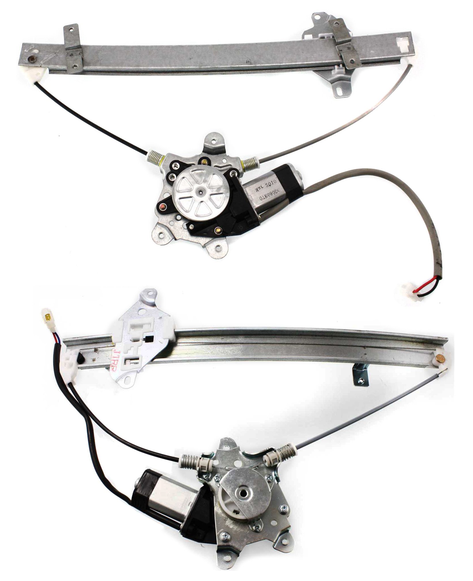 Front and Rear Window Regulator Set for 2002-2003 Mitsubishi Lancer, Right (Passenger) Side, Power, with Motor, Replacement