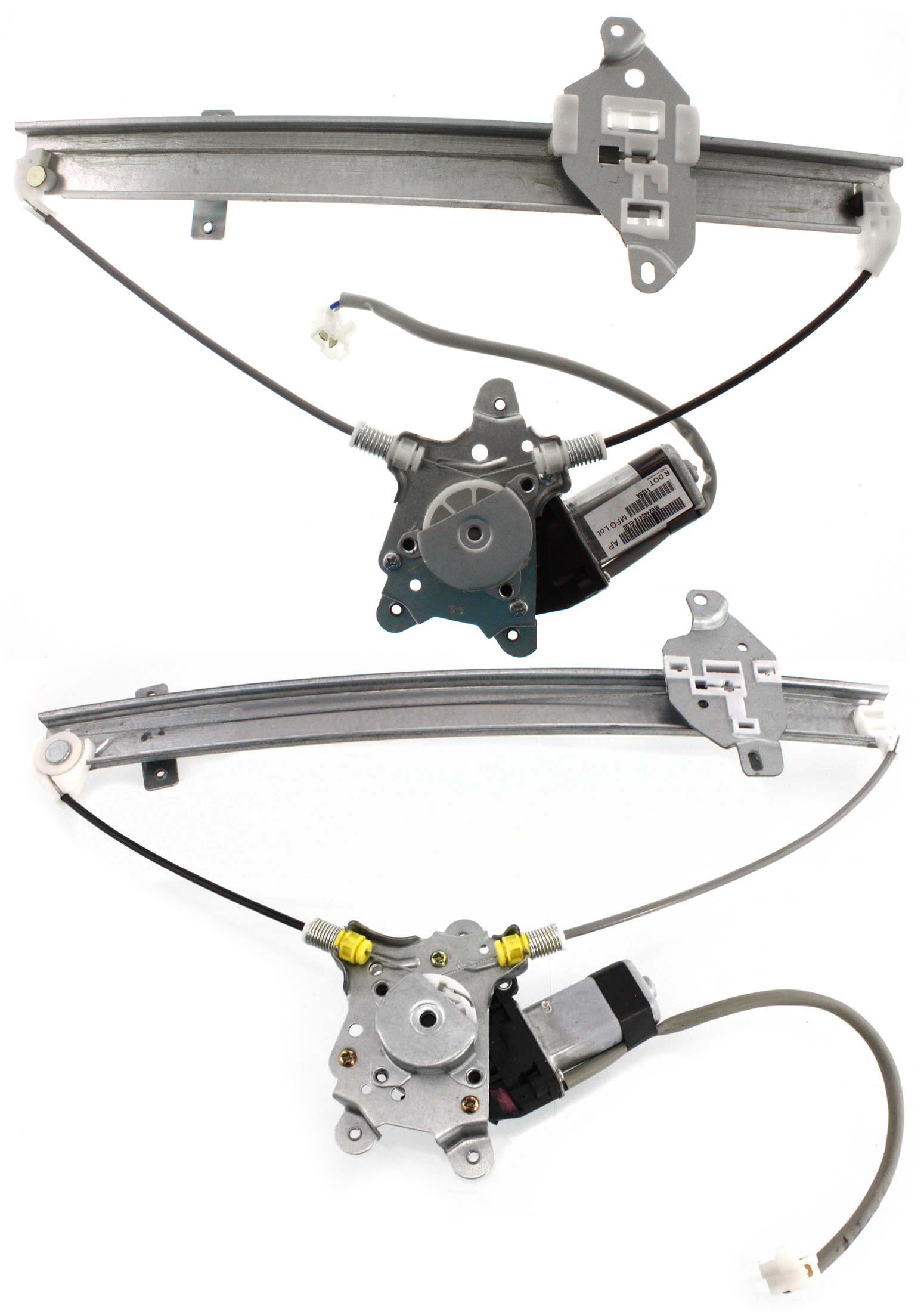 Front and Rear Window Regulator Power Motor Set for 2002-2003 Mitsubishi Lancer ES, LS, OZ Rally Models, Left (Driver) Side Replacement