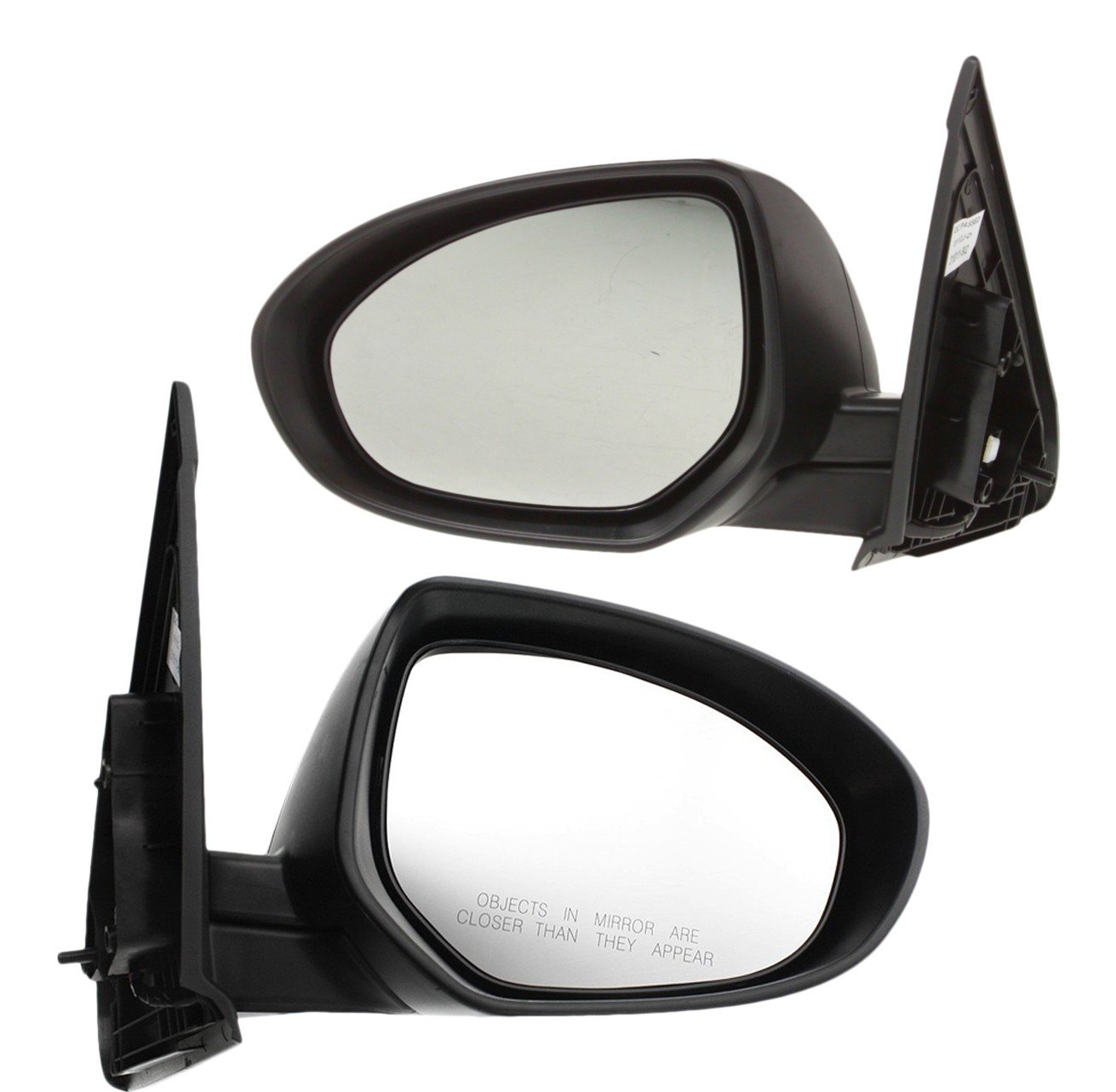 Power Heated Paintable Mirror Pair/Set for Mazda 3 2010-2013, Manual Folding, Right (Passenger) and Left (Driver) Side, with Signal Light - Replacement