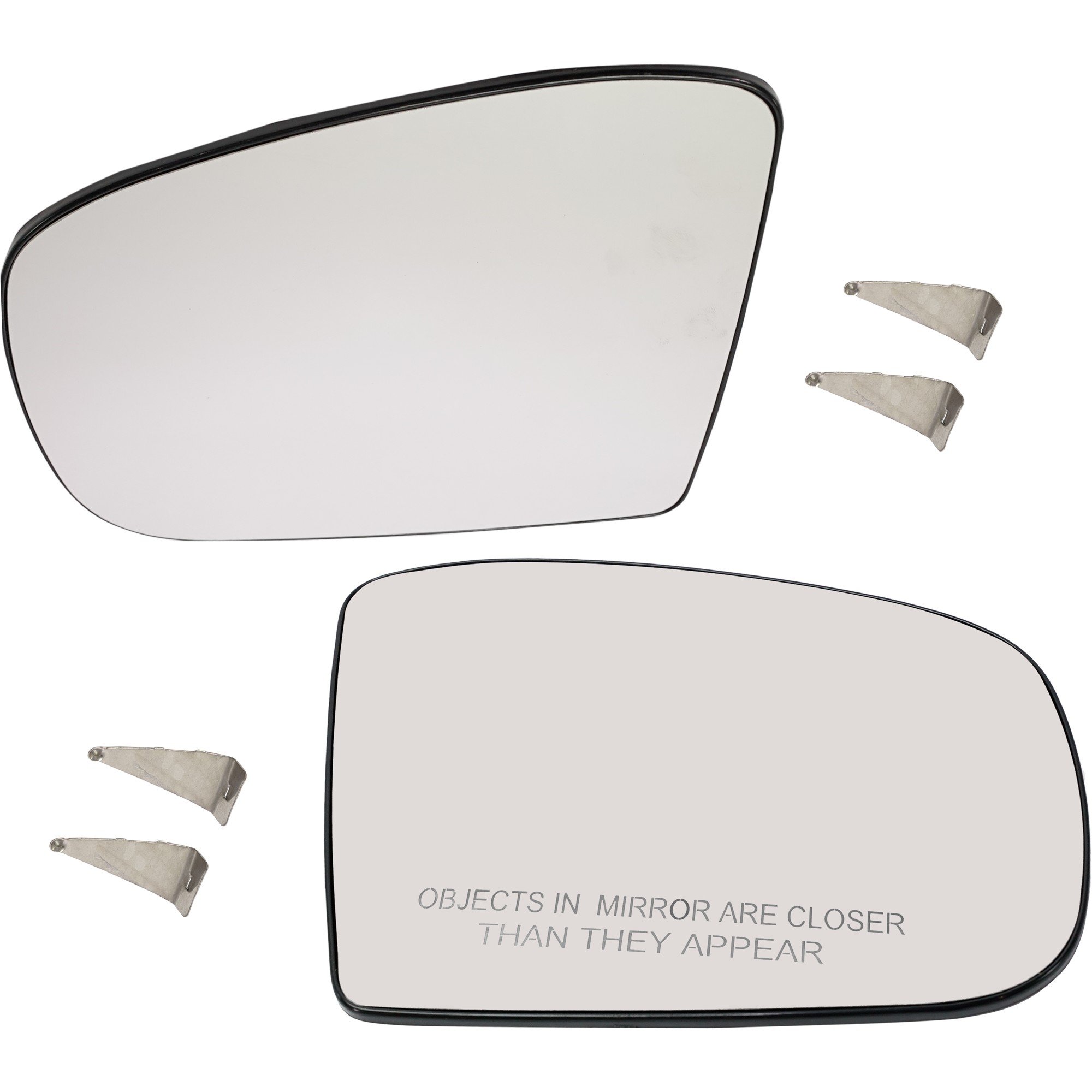 Pair/Set - Heated Mirror Glass for Mercedes-Benz M-Class 2002-2005, Right (Passenger) and Left (Driver), with Backing Plate, Replacement Set