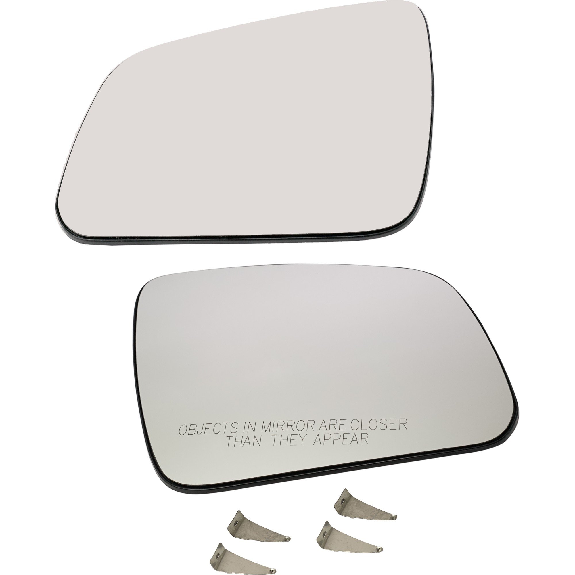 Mirror Glass Pair/Set for Mercedes-Benz C-Class 2008-2011, Right (Passenger) and Left (Driver), Heated, with Backing Plate, without Auto Dimming, Replacement
