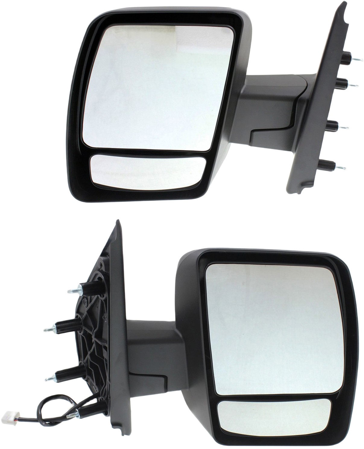 Power Mirror Pair/Set for Nissan NV2500/3500 2012-2021, Right (Passenger) and Left (Driver), Non-Towing, Manual Folding, Non-Heated, Textured, Without Signal Light, S Model Replacement