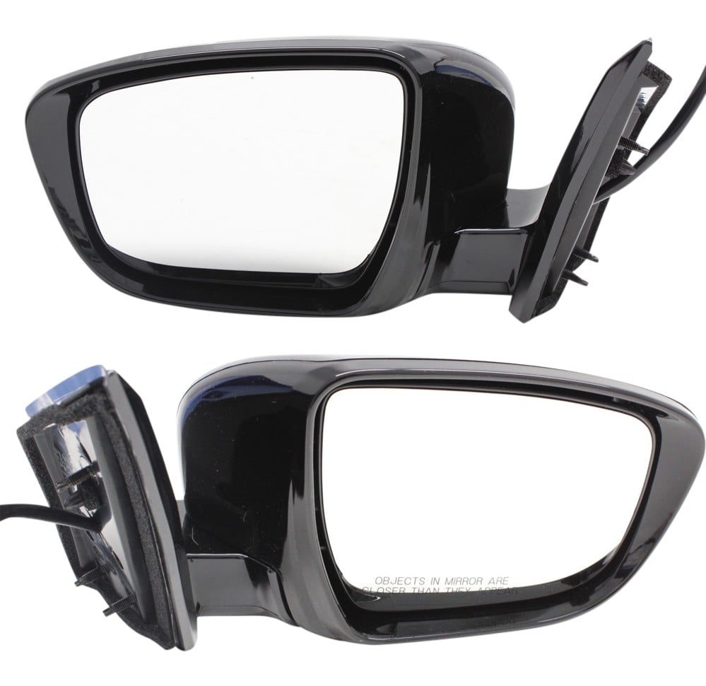 Power Mirror Pair/Set for Nissan Murano 2015-2016, Right (Passenger) and Left (Driver), Manual Folding, Non-Heated, Paintable, with Signal Light, S/SV Models, From October 2015, To March 2016 Replacement