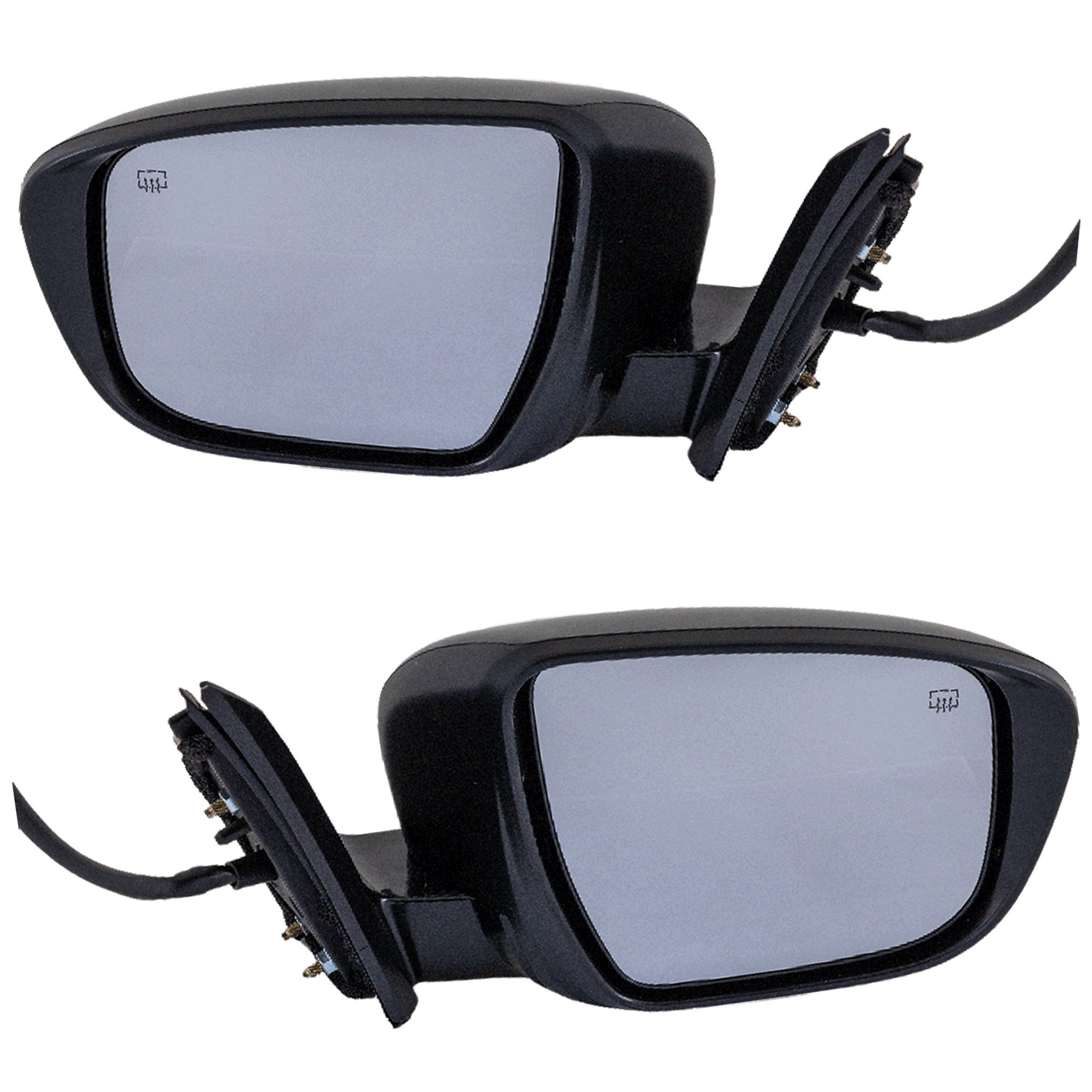 Replacement Mirror Pair/Set for Nissan Murano 2015, Right (Passenger) and Left (Driver), Power Adjustment, Manual Folding, Heated, Paintable, with Around View Monitor Camera and Signal Light