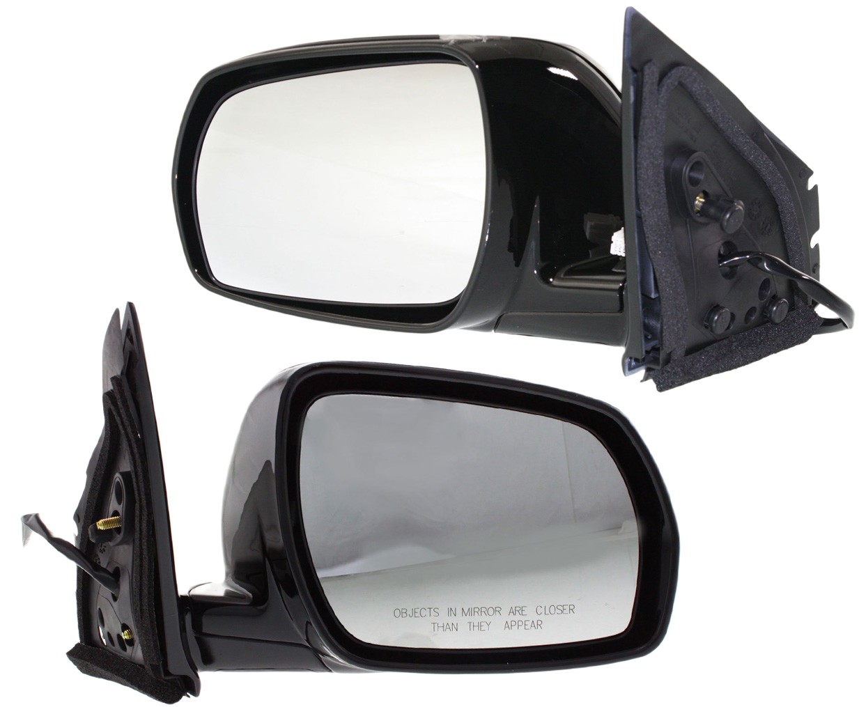 Pair/Set - Power Mirror for Nissan Murano 2003-2004, Right (Passenger) and Left (Driver), Manual Folding, Non-Heated, Paintable, Without Memory, Replacement