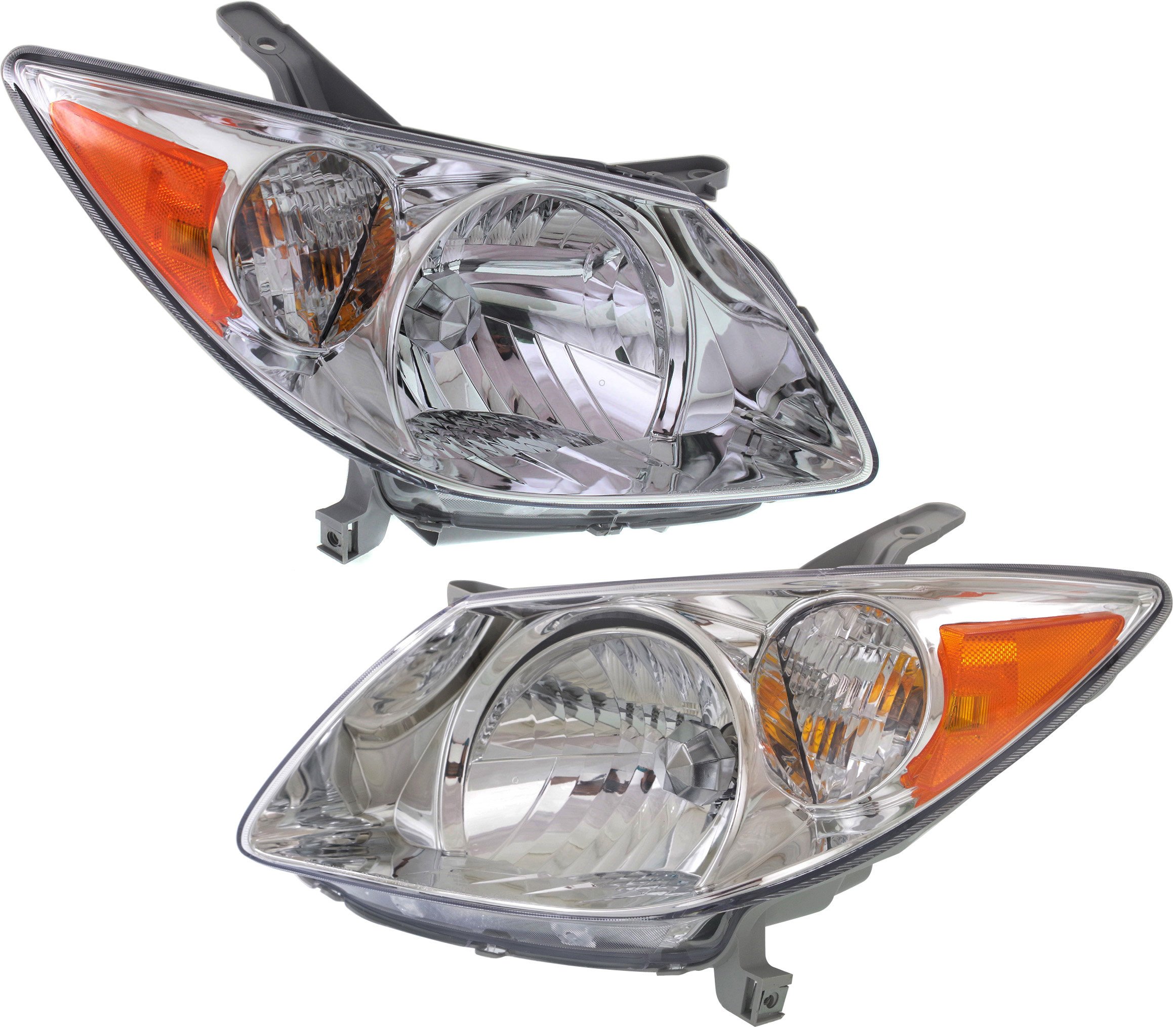 Headlight Assembly for Pontiac Vibe 2005-2008, Right (Passenger) and Left (Driver), Halogen, Replacement Pair/Set