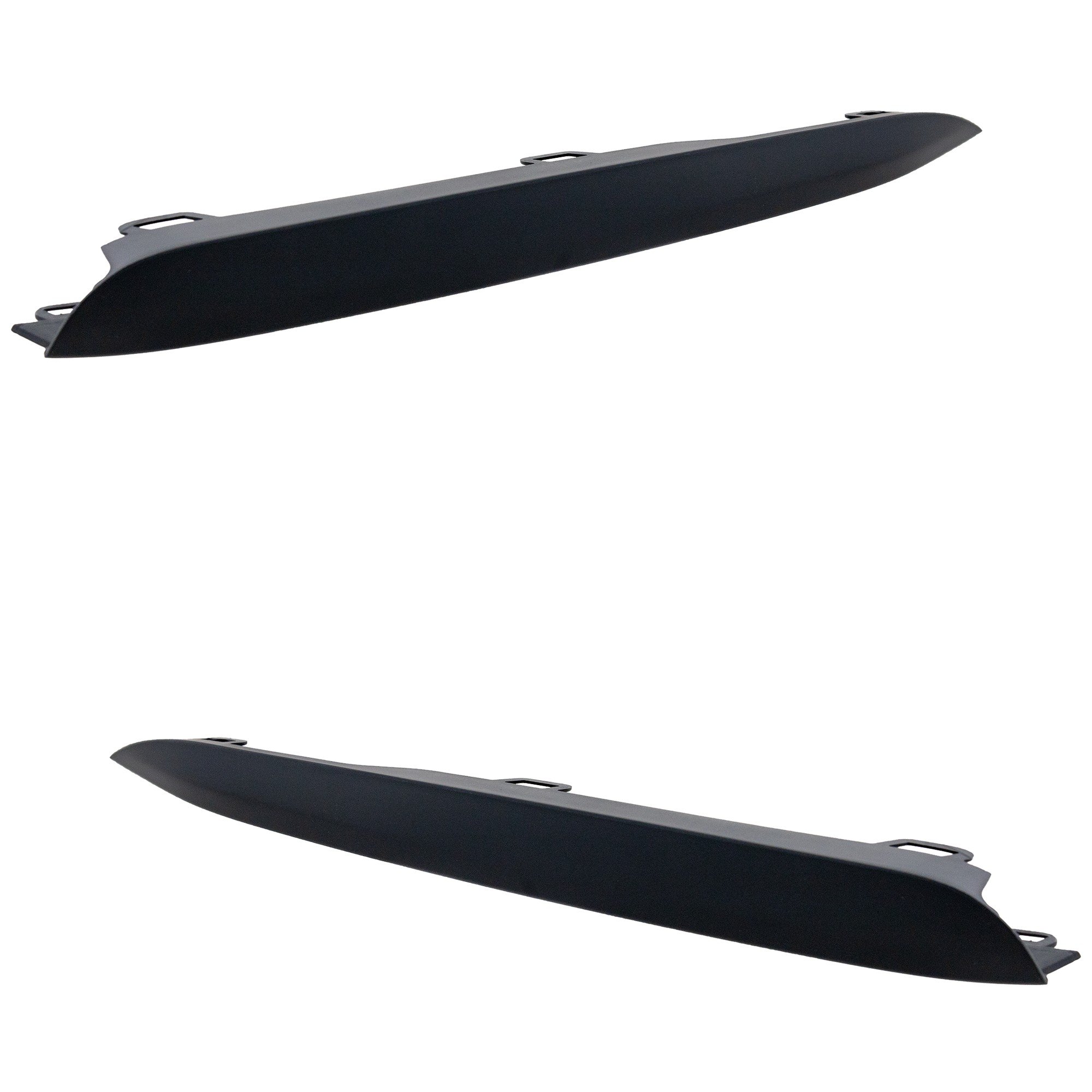 Front Bumper Grille Molding Pair/Set for 2016-2019 BMW 3-Series, Right (Passenger) and Left (Driver), Lower, Textured Black, Modern/Standard Line without M Sport Package, Suitable for 2016-2018 Sedan/Wagon. Replacement