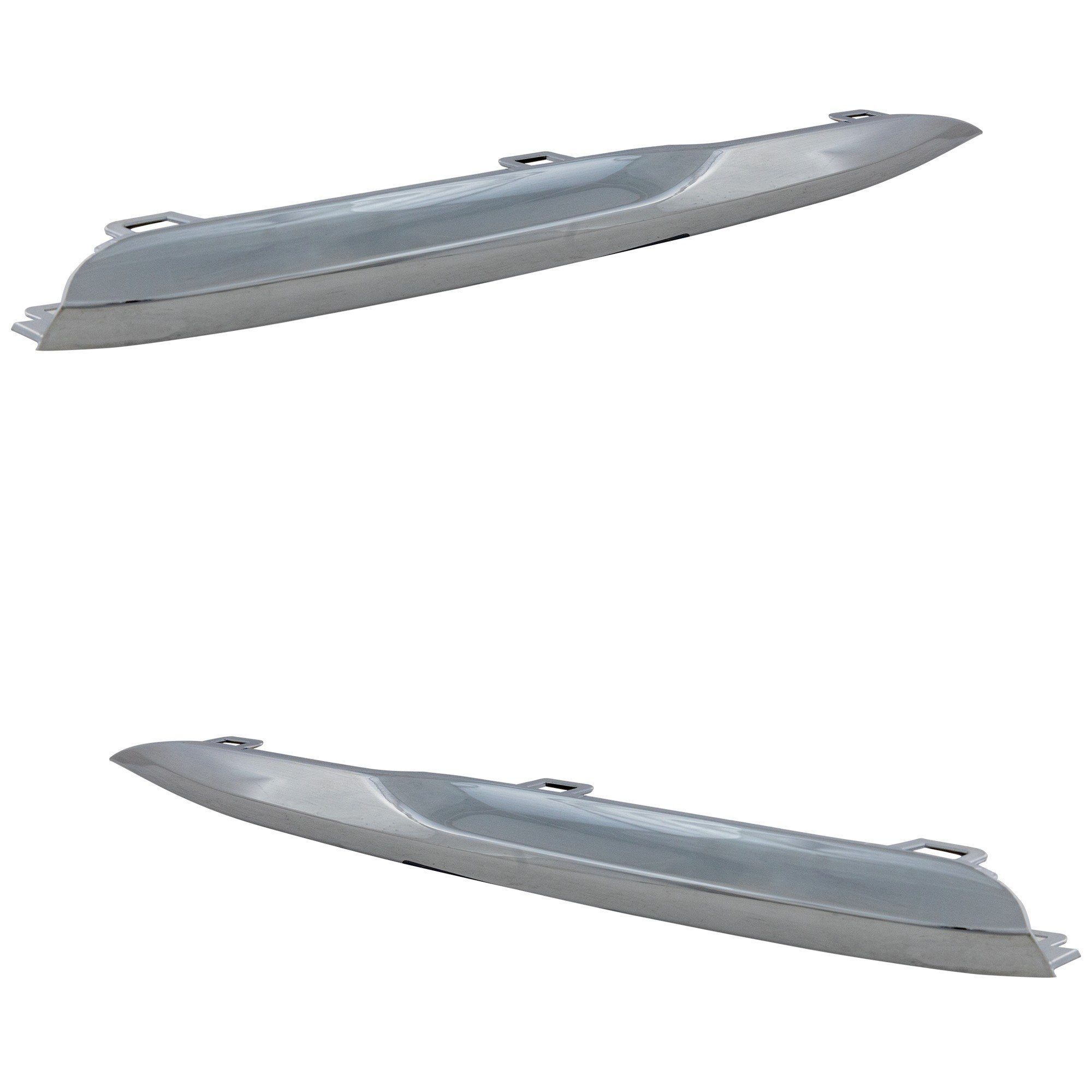 Front Bumper Grille Molding Pair/Set for BMW 3-Series 2016-2019, Lower, Chrome, Luxury Line Without M Sport Package, Right (Passenger) and Left (Driver), for 2016-2018 Sedan/Wagon Models, Replacement