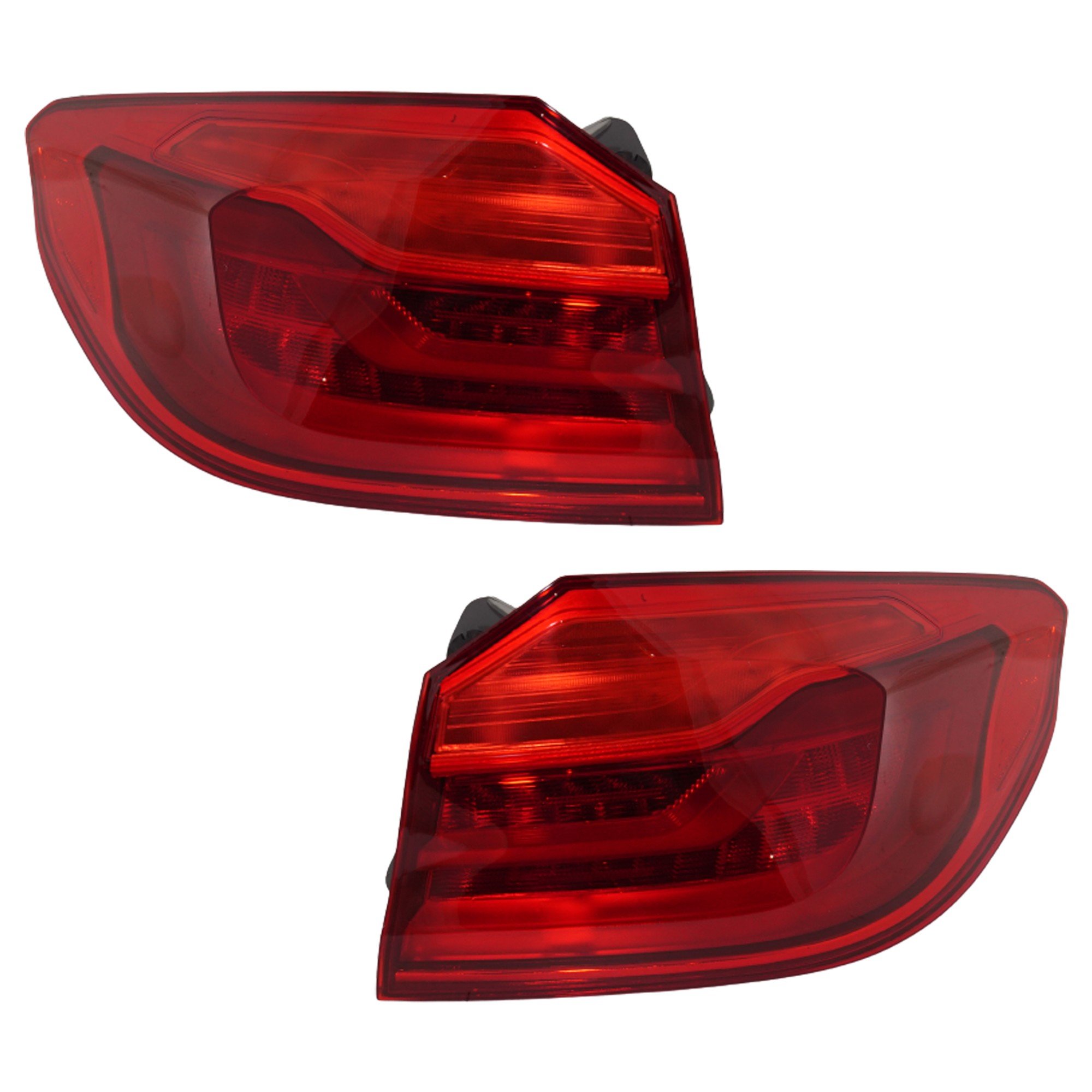 LED Outer Tail Light Assembly Pair/Set for BMW 5 Series 2017-2020, Right (Passenger) and Left (Driver), Sedan - Replacement Models: for 520i, 530i, 540i, M550i 