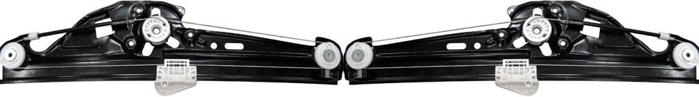 Rear Window Regulator Pair/Set for BMW 5-Series 2004-2010, Right (Passenger) and Left (Driver), Power, Without Motor, Replacement Models: for 525i, 528i, 530i, 535i, 545i, 550i.