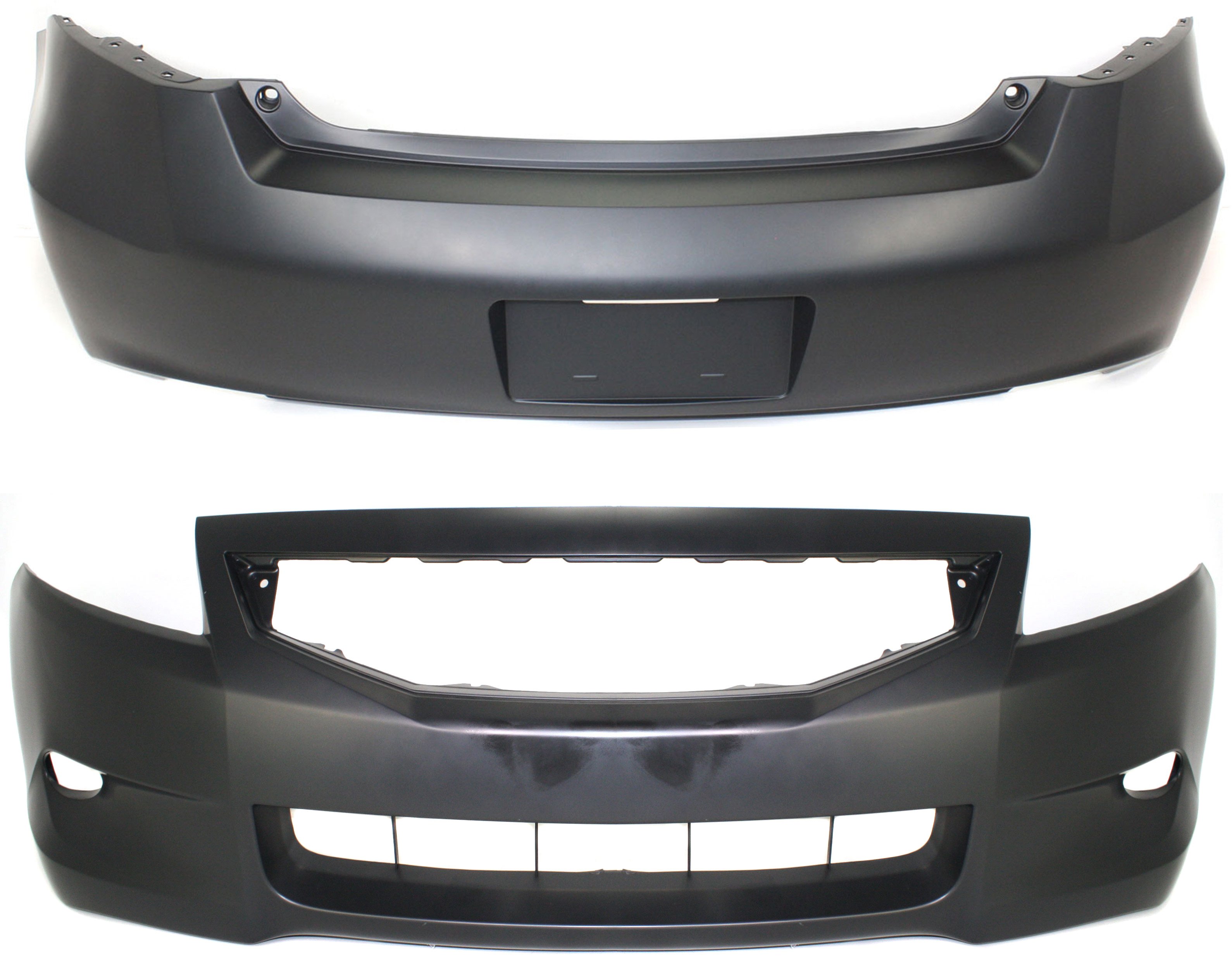 Front and Rear Bumper Cover Set for 2008-2010 Honda Accord Coupe, Primed (Ready to Paint) Replacement