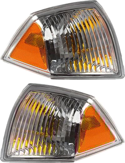 Corner Light Pair/Set for Jeep Compass 2007-2010, Right (Passenger) and Left (Driver), Lens and Housing Replacement
