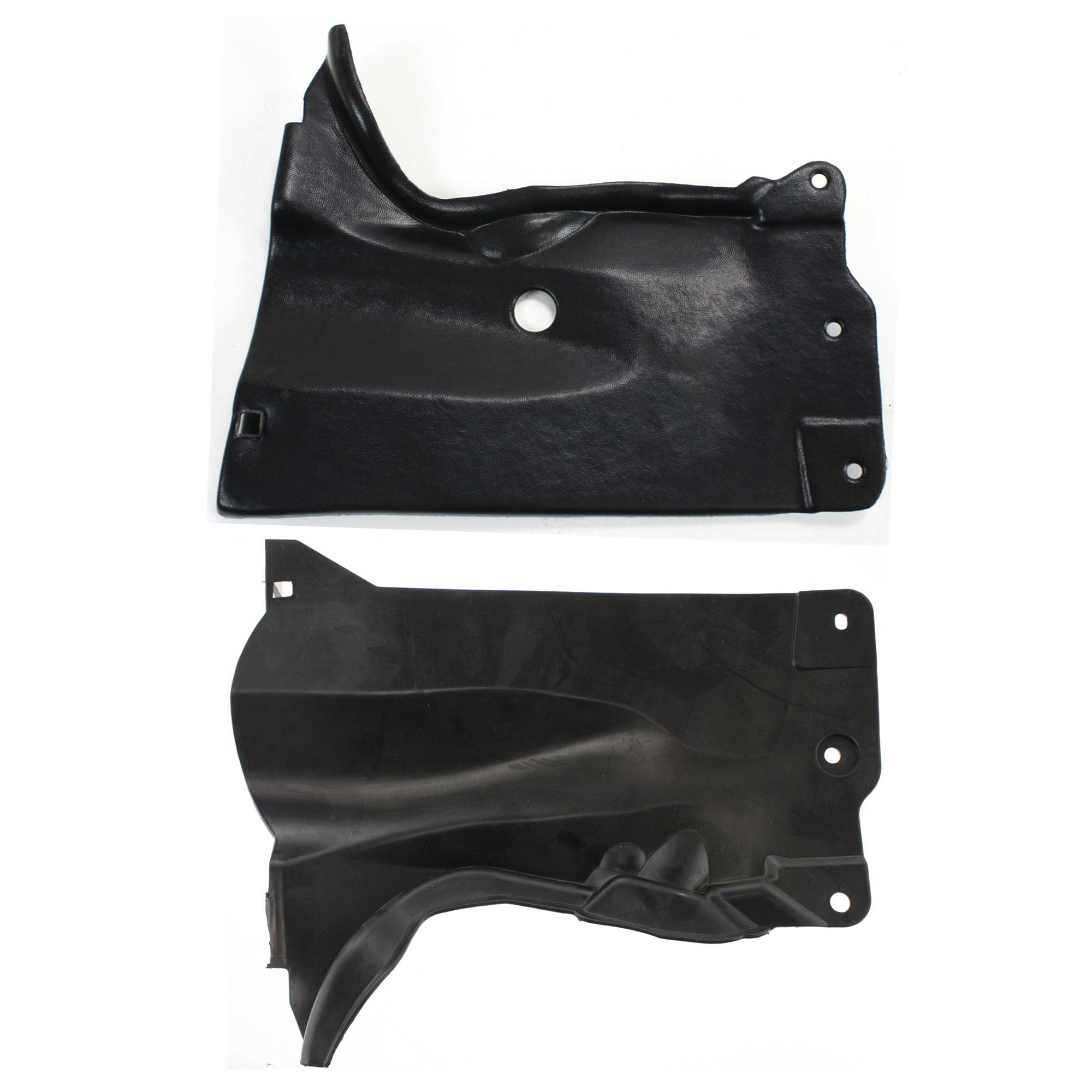 Engine Splash Shield Under Cover Pair/Set for Mazda 3 (2004-2009), Mazda 5 (2006-2010), Includes Right (Passenger) and Left (Driver) Side Shields, Replacement