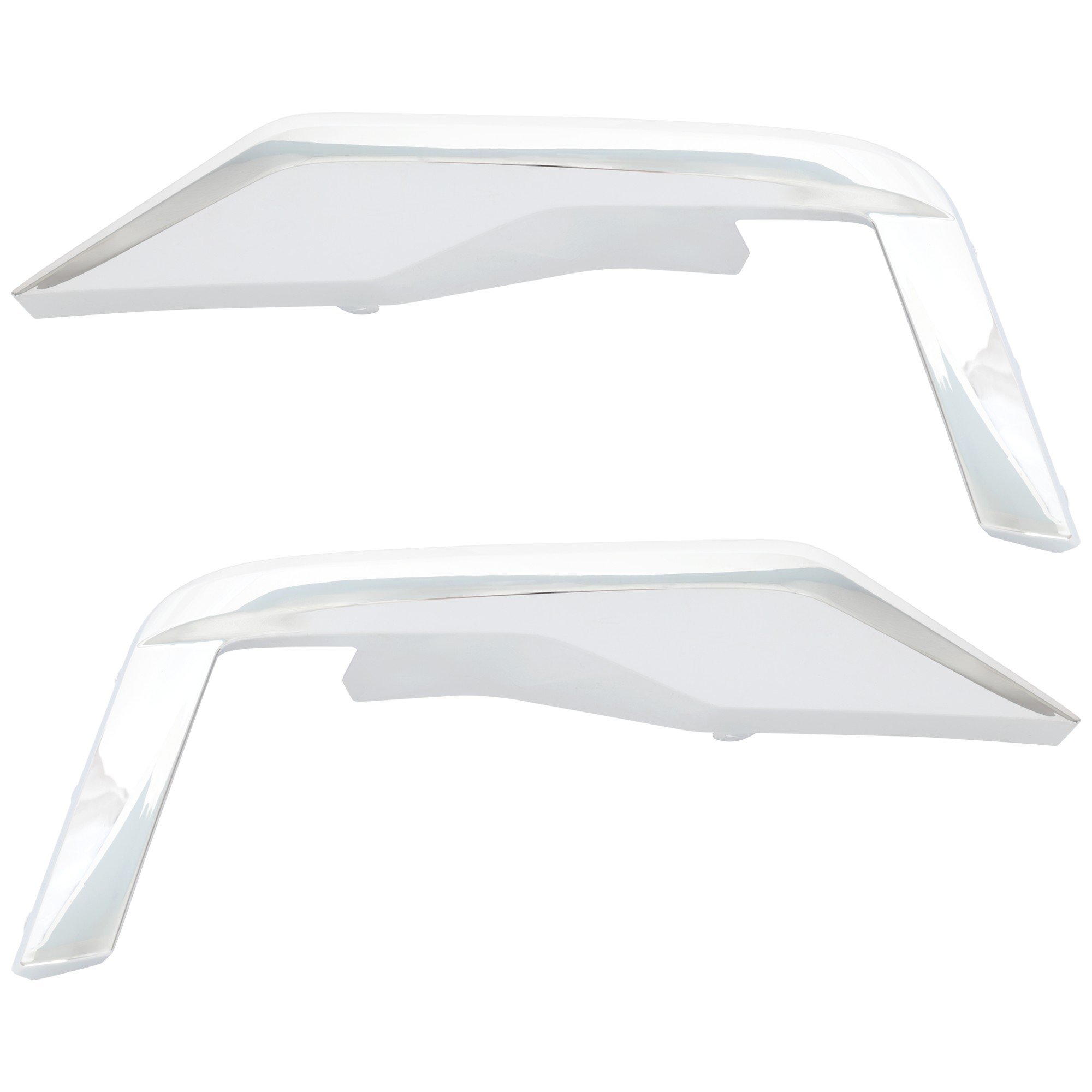 Pair/Set - Front Bumper Molding Pair/Set for 2021-2023 Cadillac Escalade/ESV, Right (Passenger) and Left (Driver), Silver, Excludes Sport/Sport Platinum Model, Replacement