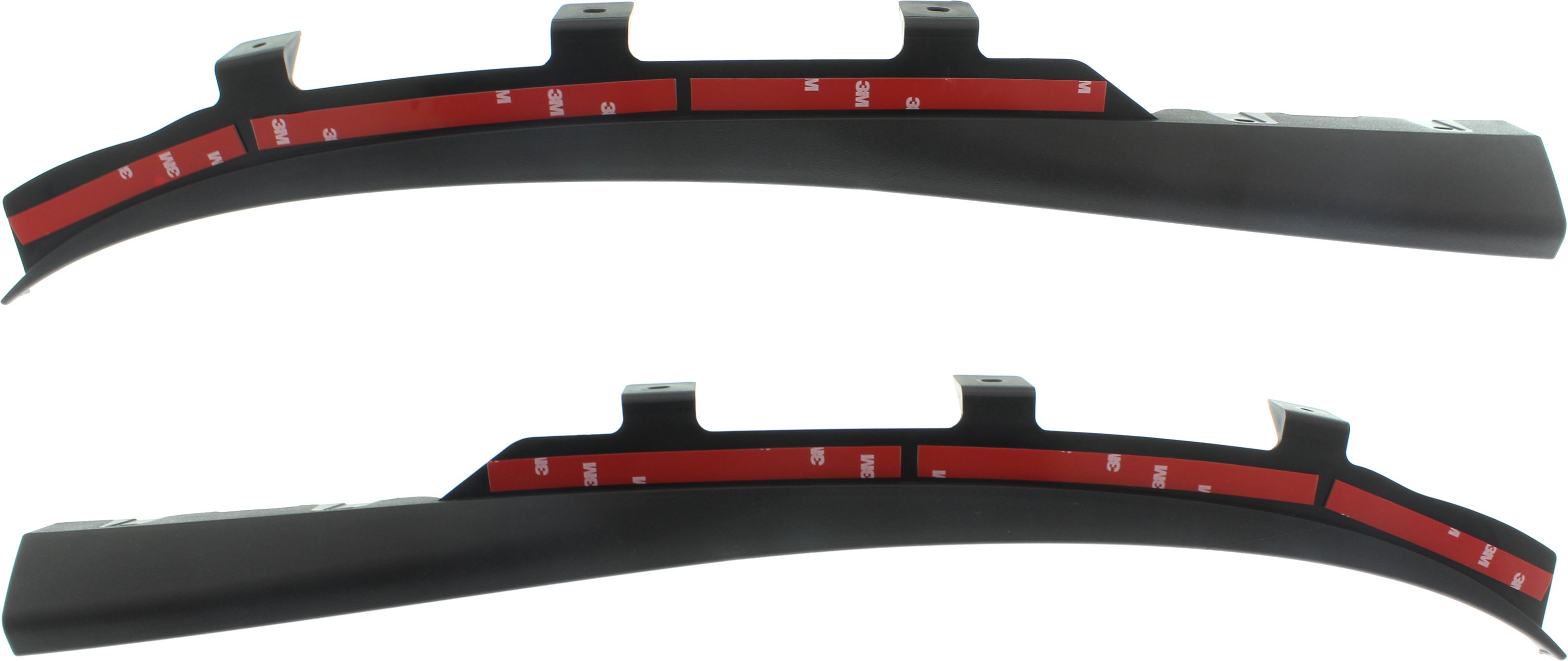 Front Bumper Molding Pair/Set for 2015-2020 Cadillac Escalade, Textured Black Wheel Opening Trim, Right (Passenger) and Left (Driver) Replacement