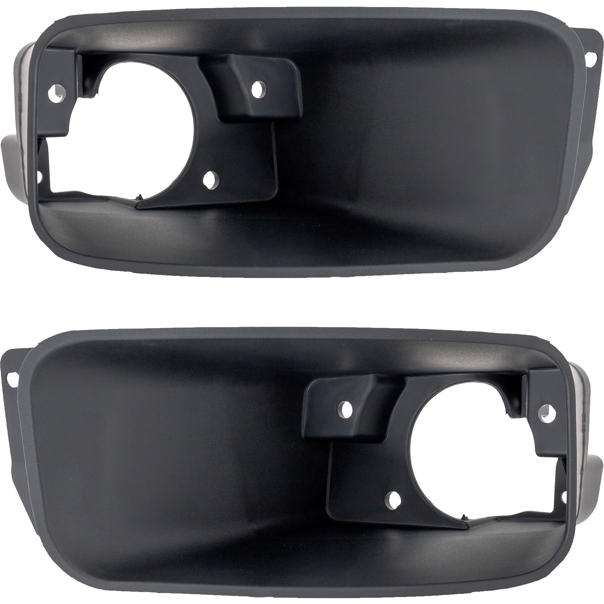 Front Fog Light Molding Pair/Set for Chevrolet Silverado 2500 HD/3500 HD 2011-2014, Right (Passenger) and Left (Driver), Textured Black Replacement