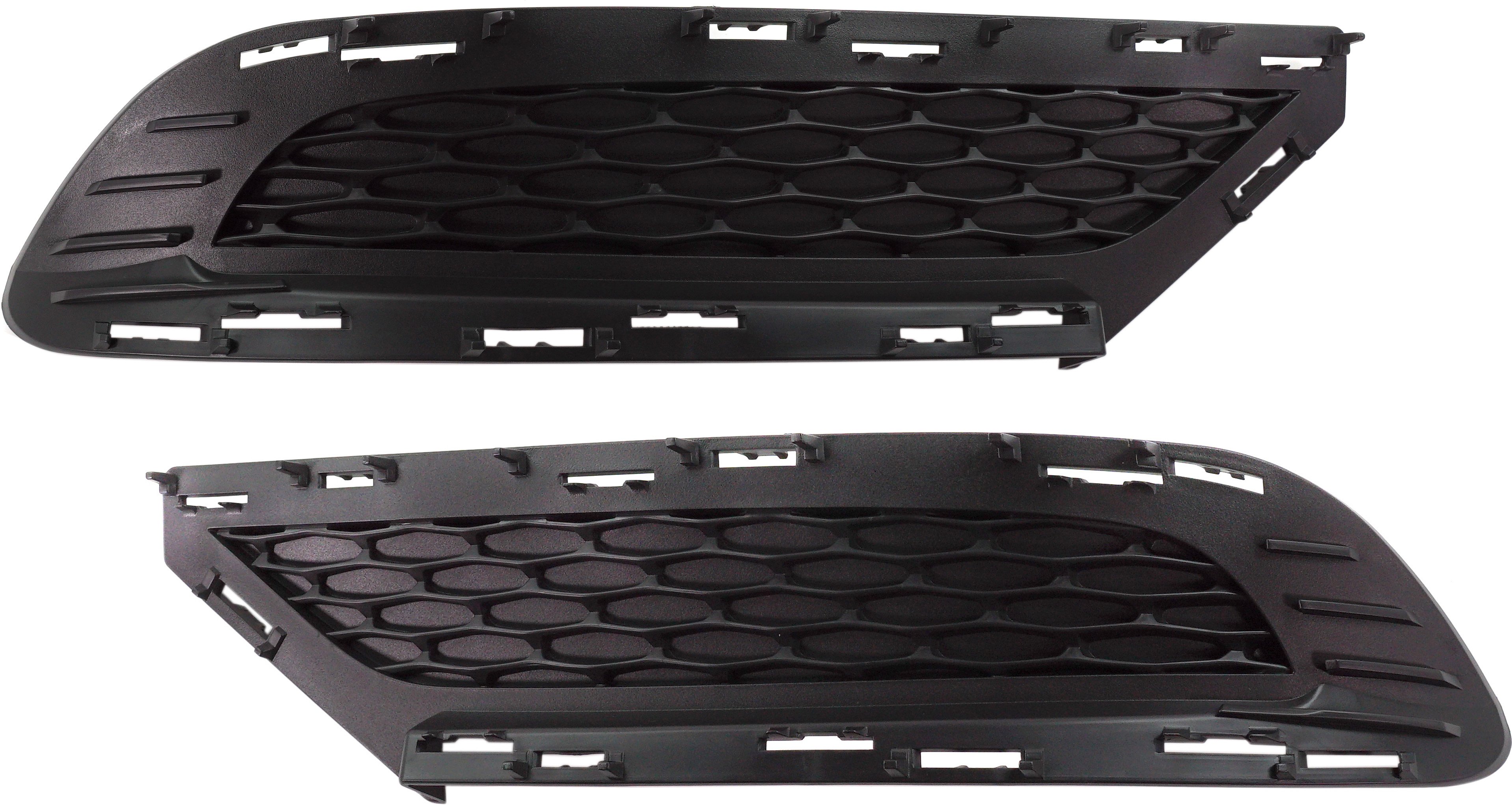 Pair/Set - Fog Light Cover for Chrysler 300, Year Range 2015-2021, Textured Black, Right (Passenger) and Left (Driver) Side, Replacement Set