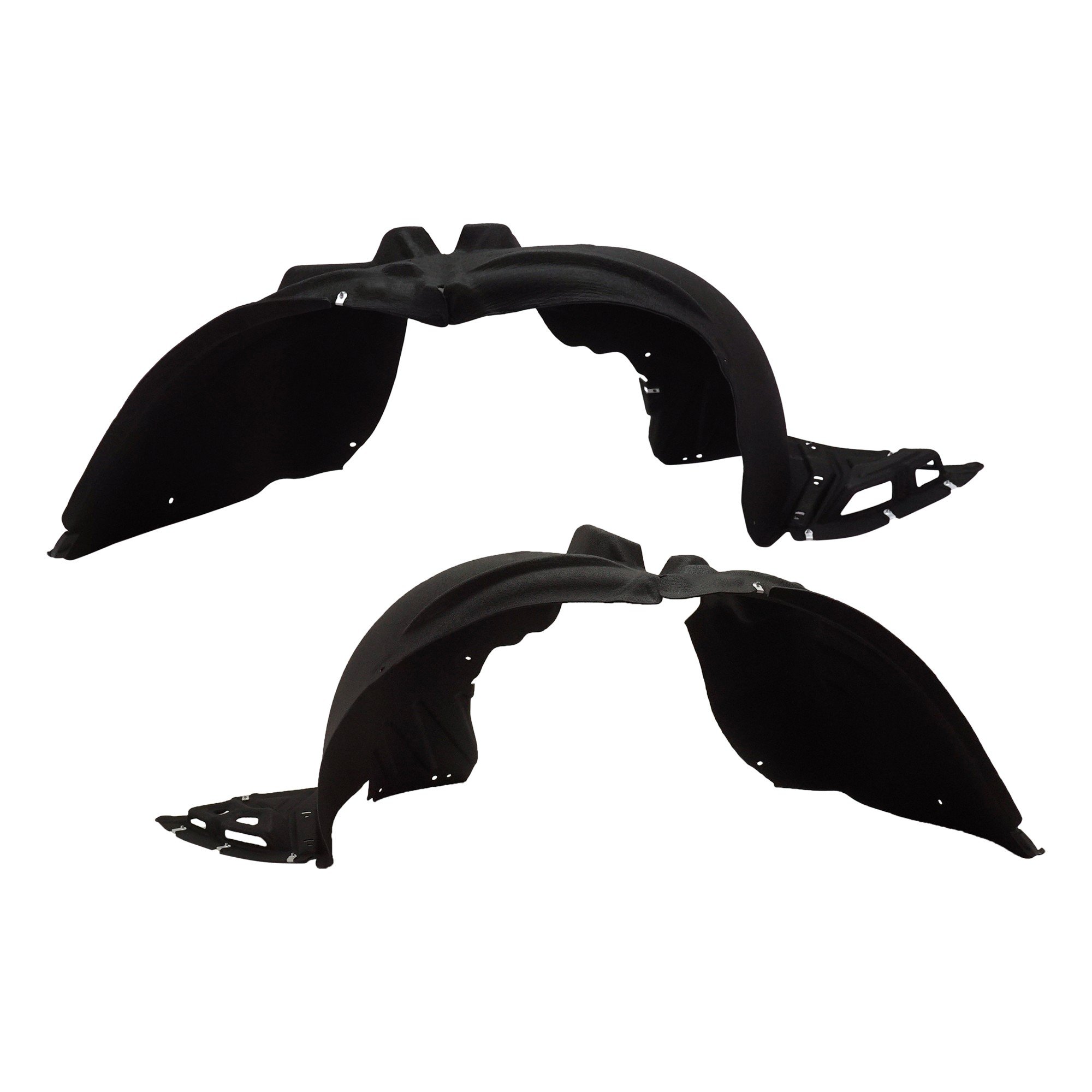 Front Fender Liner Pair/Set for 2019-2023 Chevy Malibu, Right (Passenger) and Left (Driver), Polyethylene Terephthalate, Thermo Form, Excluding Hybrid Model - Replacement