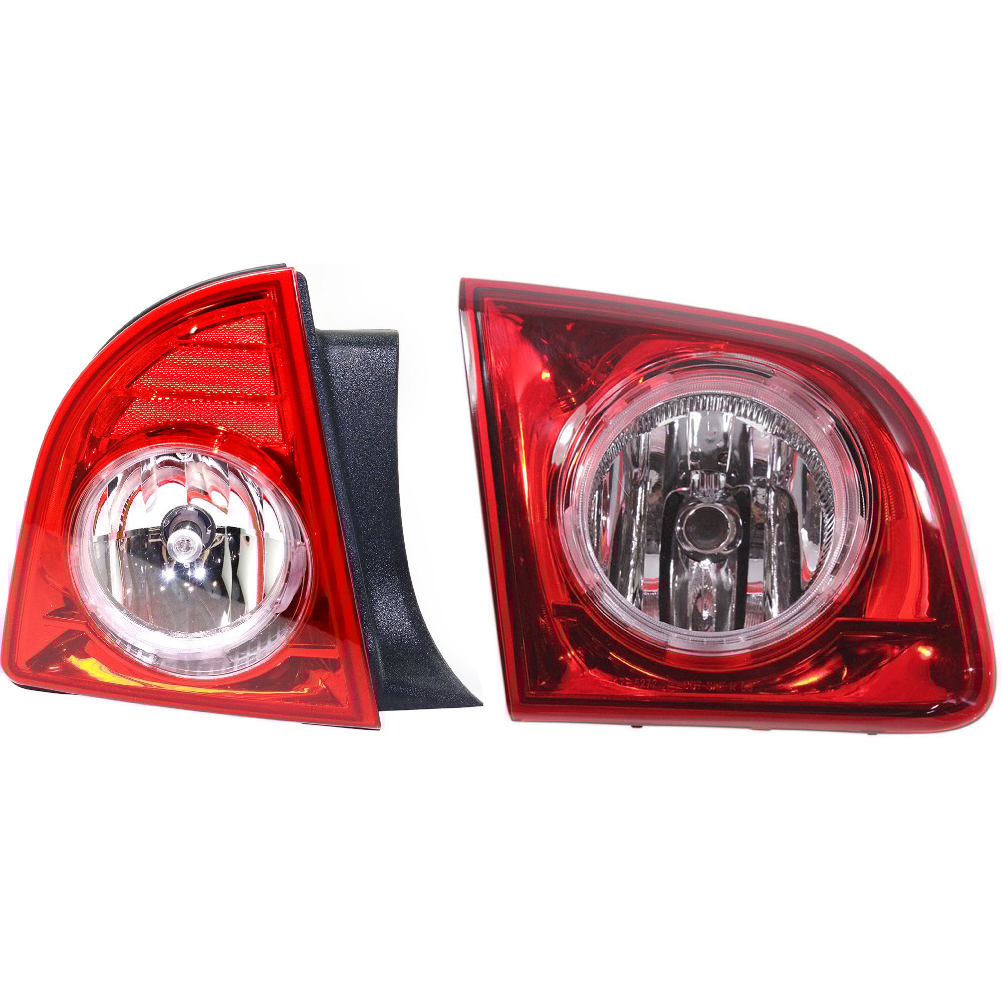 Tail Light Assembly Set for Chevrolet Malibu 2008-2012, Inner and Outer, Halogen, Left (Driver), LTZ Model Replacement