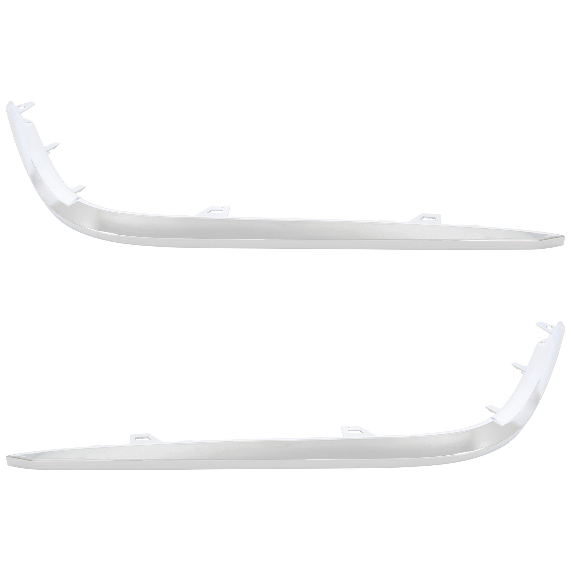 Pair/Set - Rear Bumper Molding Pair/Set for Cadillac Escalade/Escalade ESV 2021-2023, Right (Passenger) and Left (Driver), Black, Fits Luxury/Premium Luxury/Premium Luxury Platinum Models, Replacement