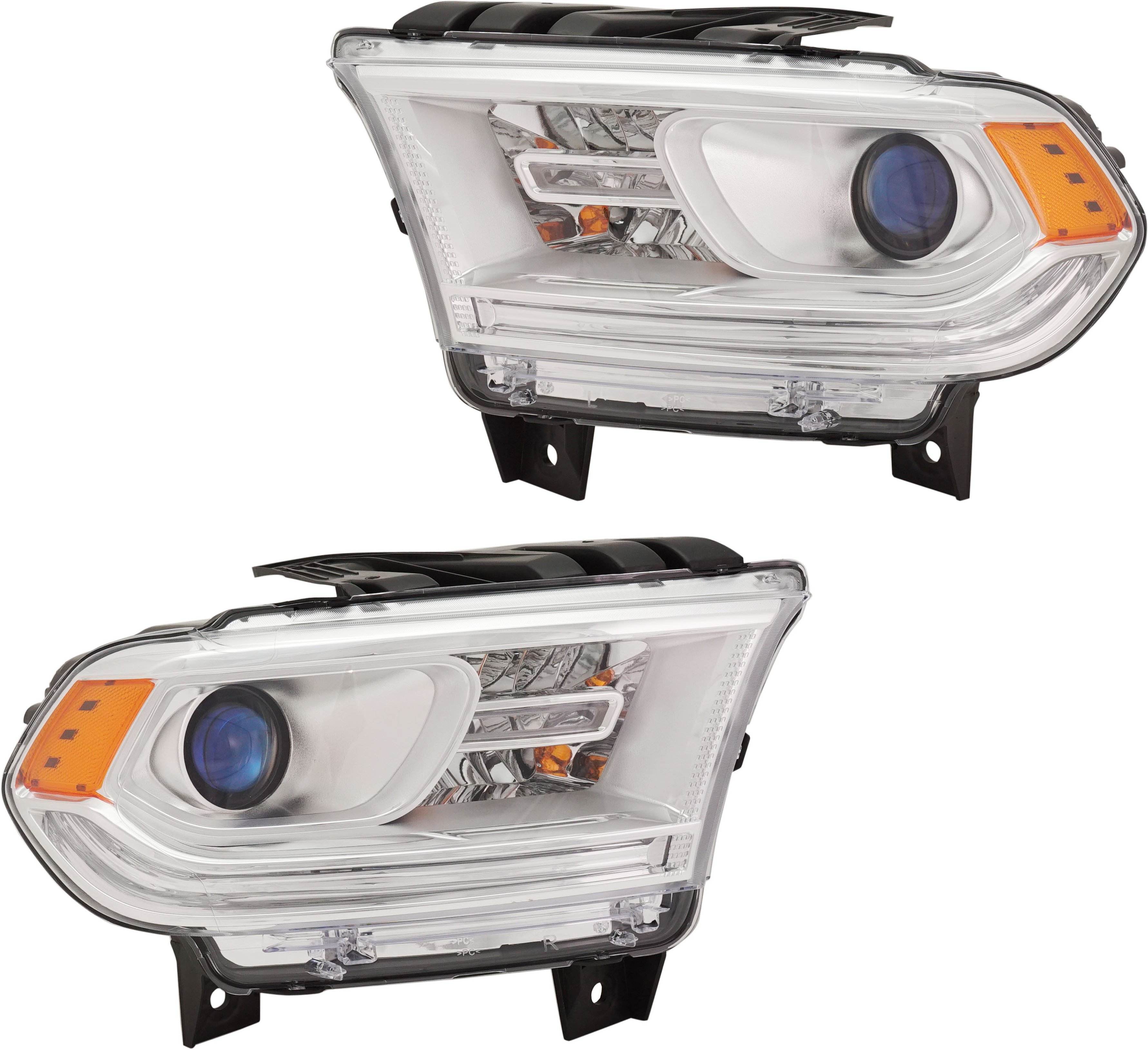 Headlight Assembly for 2016-2020 Dodge Durango, Right (Passenger) and Left (Driver), Halogen Replacement Pair/Set