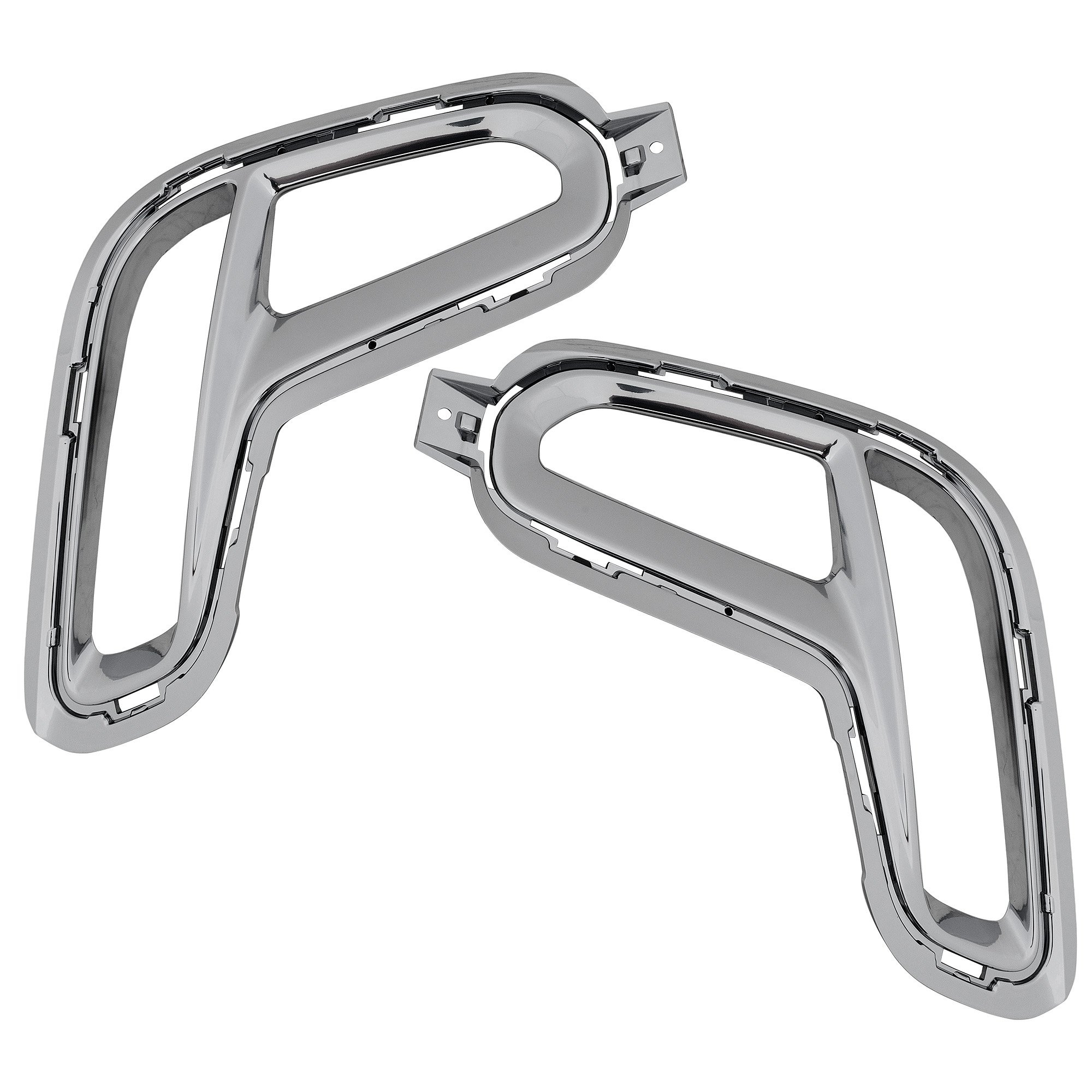 Front Fog Light Molding Pair/Set for 2021-2022 Durango, Right (Passenger) and Left (Driver), Silver Replacement
