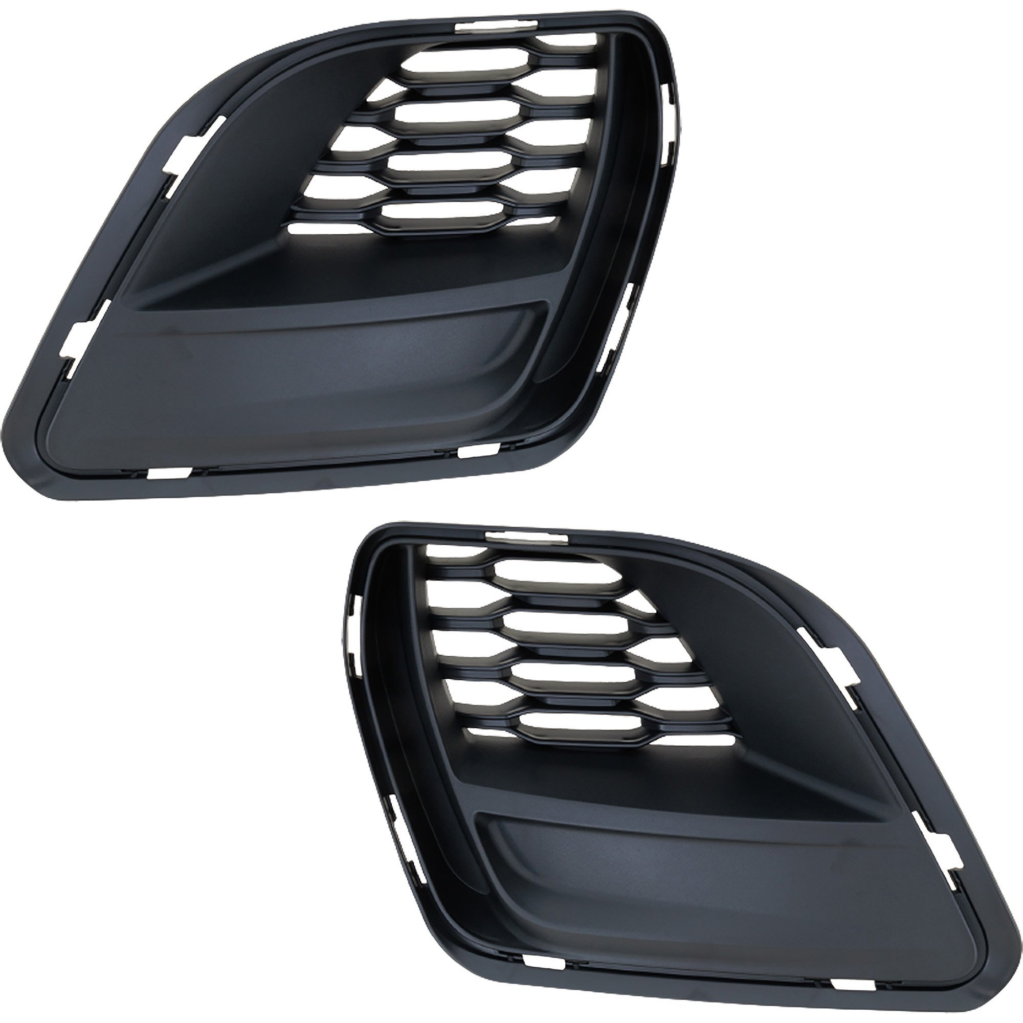 Fog Light Molding Replacement for Dodge Charger 2020-2023, Right (Passenger) and Left (Driver), Textured Black with Hood Scoop, Wide Body Option Pair/Set