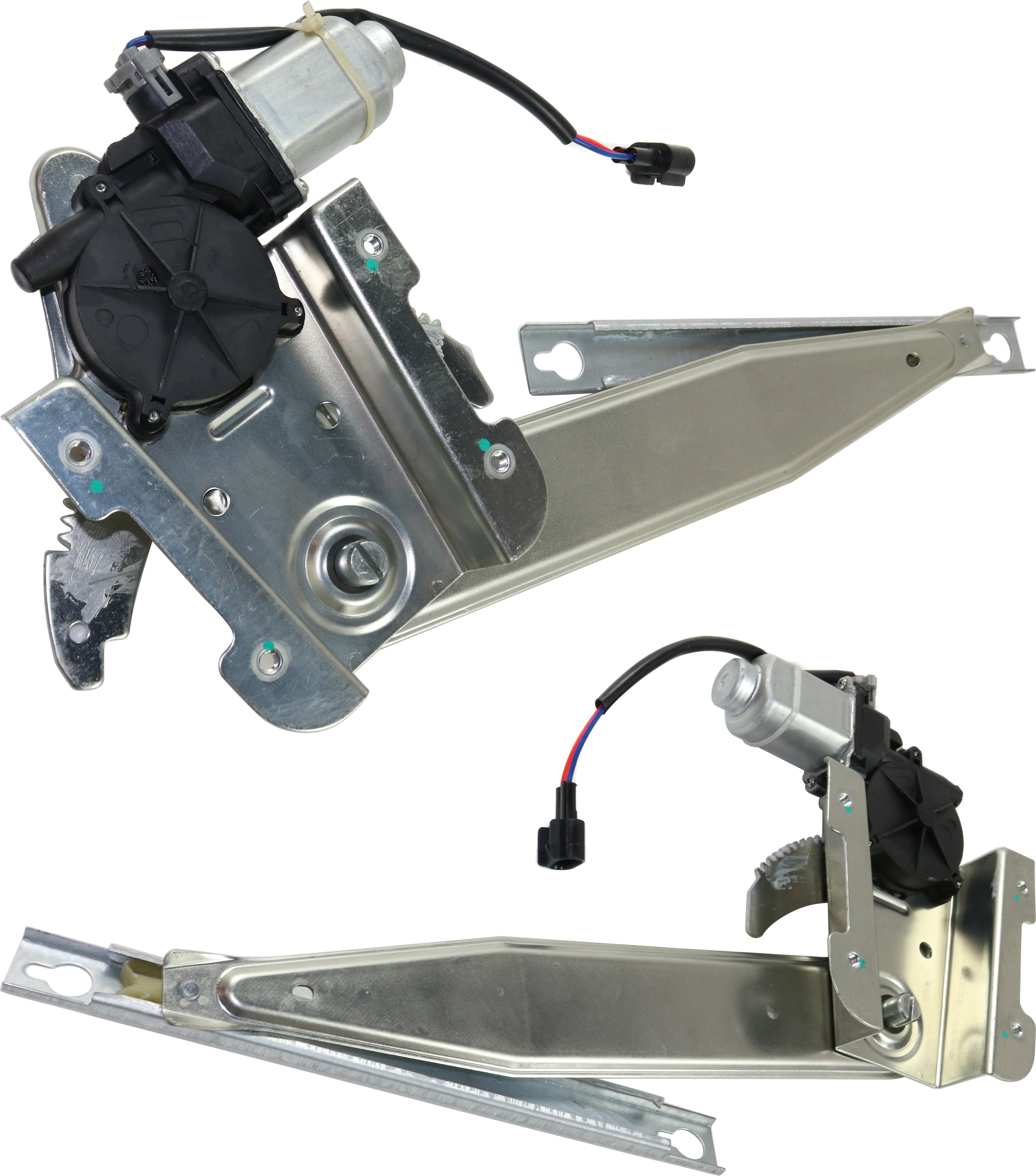 Pair/Set - Power Rear Window Regulator for Chrysler Aspen 2007-2009, Durango 2004-2009, Right (Passenger) and Left (Driver) with Motor, Replacement Set