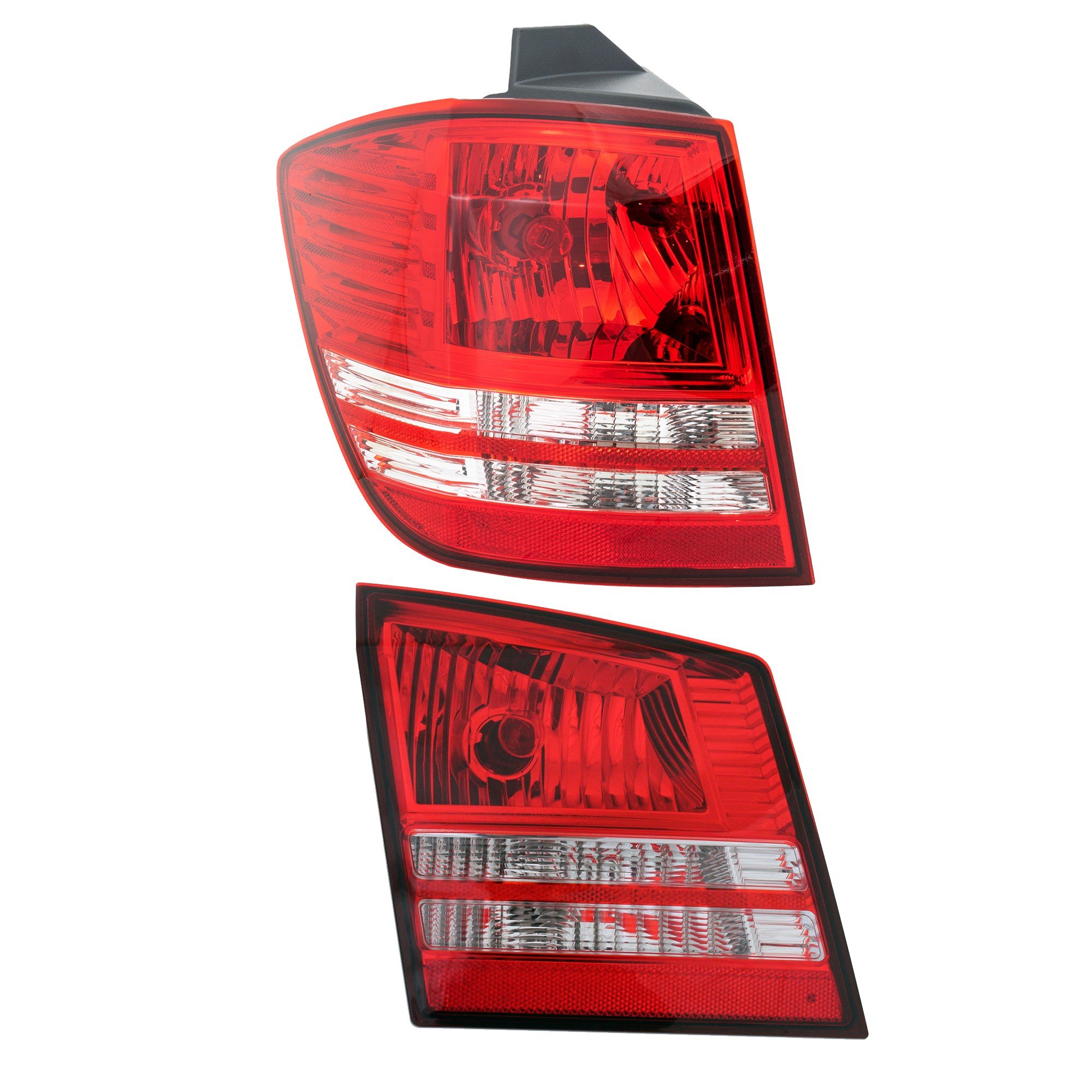 Pair/Set - Tail Light Assembly for Dodge Journey 2010-2020, Right (Passenger) and Left (Driver), Outer, Halogen, Replacement Set