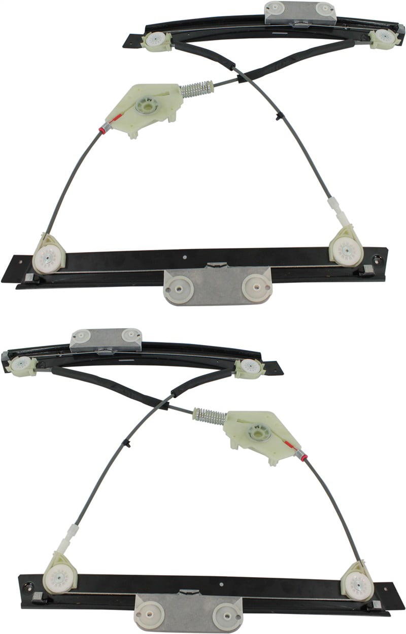 Front Window Regulator for Audi TT/TT Quattro 2000-2006, Right (Passenger) and Left (Driver), Power, Without Motor, Replacement Pair/Set