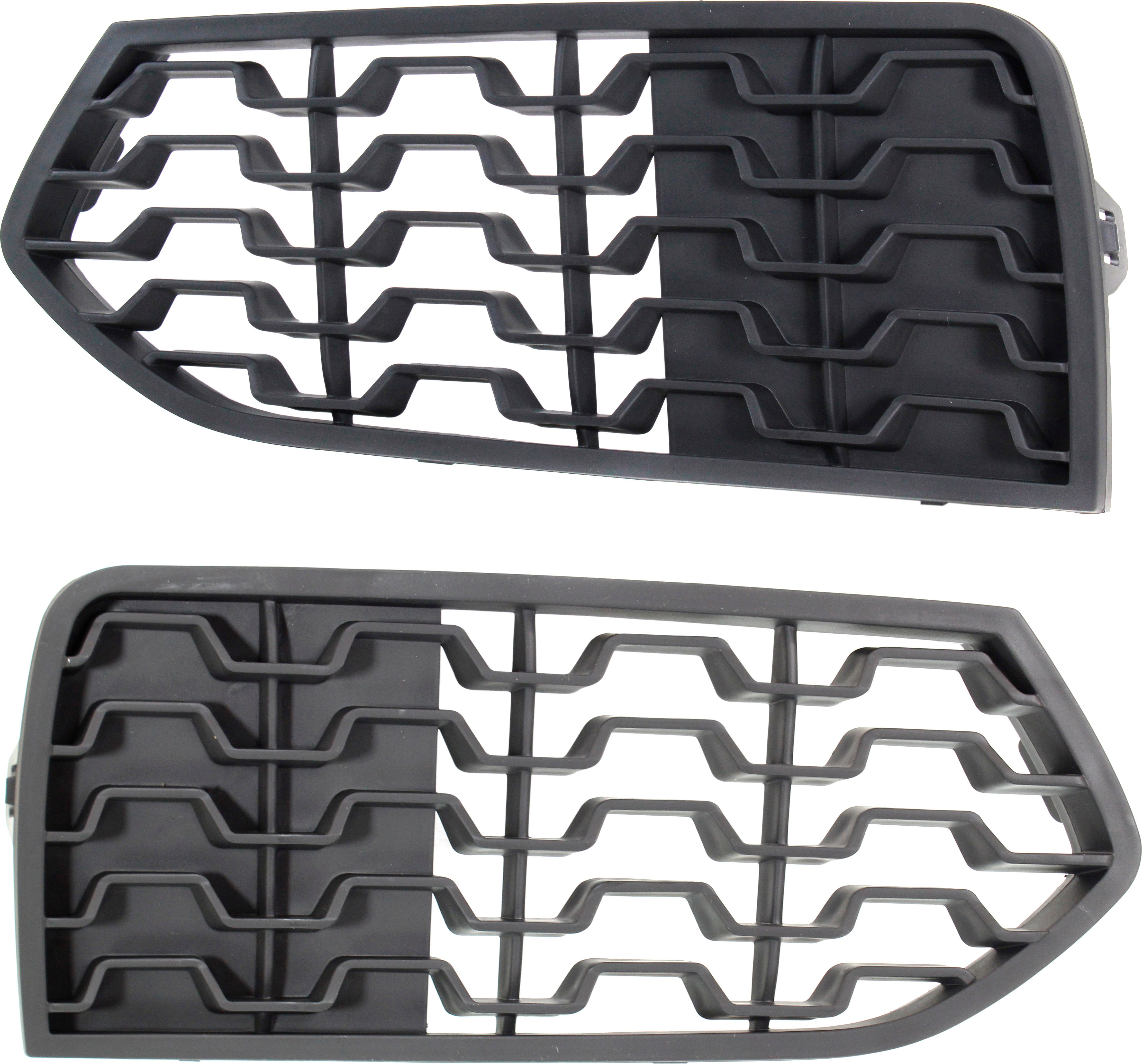 Pair/Set - Fog Light Cover Replacement for BMW 2-Series 2014-2021, Right (Passenger) and Left (Driver), Textured Black Fits: 218i, 220i, 228i, 235i, 240i.