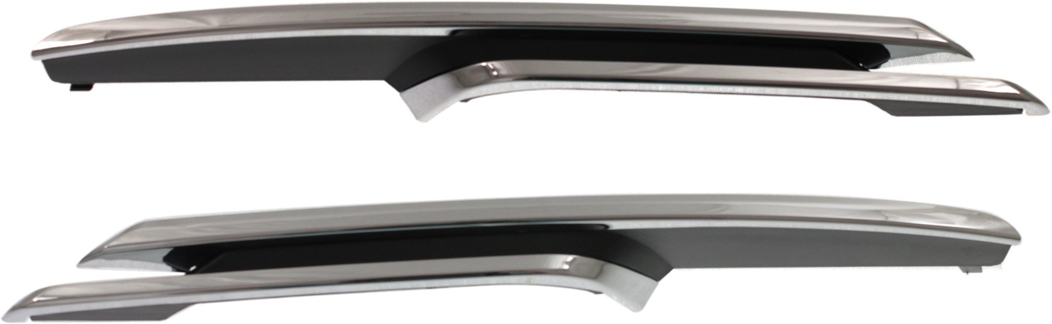 Front Bumper Molding Pair/Set for BMW 3-Series (2012-2015), Right (Passenger) and Left (Driver) Side, Chrome Grille Molding, Without M Sport Line, Luxury Line, Sedan - Replacement