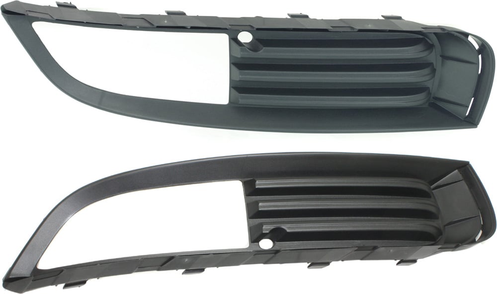 Front Fog Light Molding Pair/Set for Buick Regal 2012-2013, Includes Right (Passenger) and Left (Driver) Bezels, Primed (Ready to Paint), Replacement