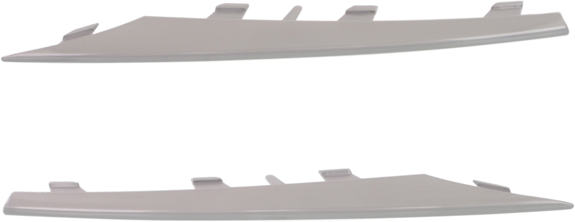 Front Bumper Molding Pair/Set for BMW X5 2011-2013, Right (Passenger) and Left (Driver), Silver, without M Package, with Premium/Sport Model Replacement