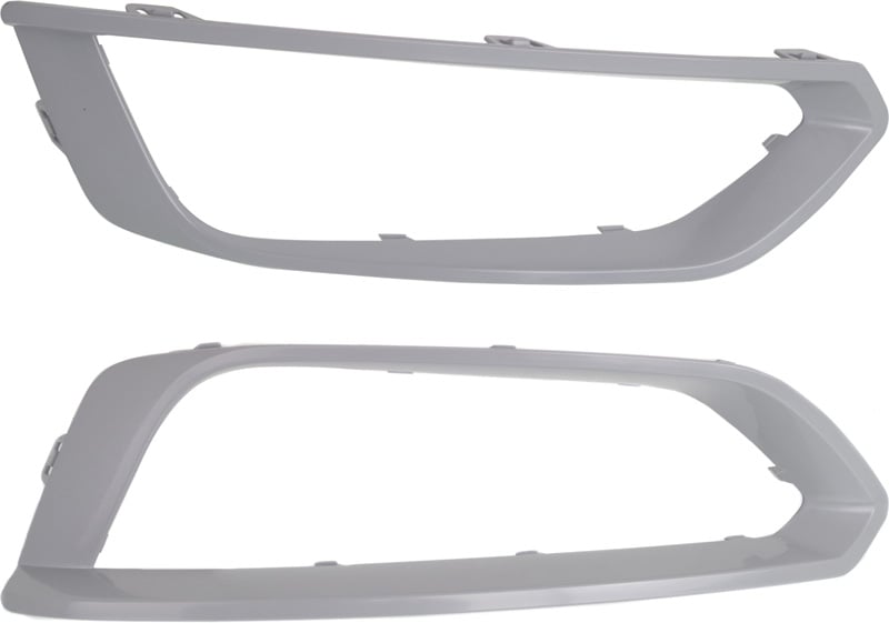 Front Fog Light Molding Pair/Set for BMW 2-Series 2014-2020, Textured Bezel Type, Right (Passenger) and Left (Driver) Side, Replacement - Fit Models: for 218i, 220i, 228i, M235i, M240i