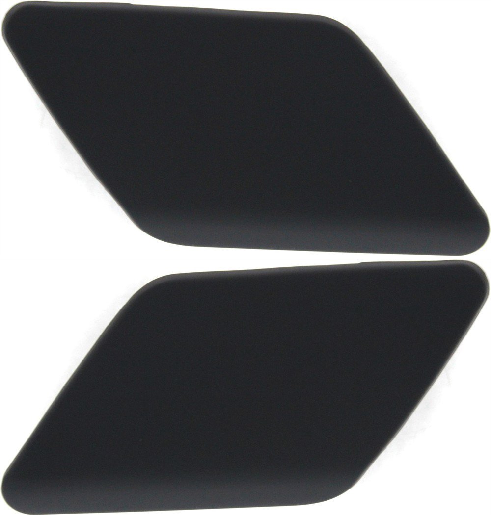 Headlight Washer Cover Pair/Set for BMW 3-Series 2012-2015, Right (Passenger) and Left (Driver), Primed (Ready to Paint), without M Sport Line, Sedan/Wagon Replacement Models: for 320i, 328i, 335i, 320d, 325d, 330d, 335d.