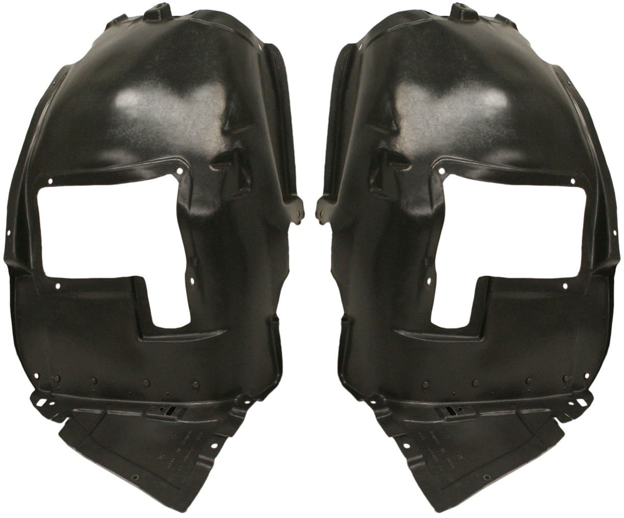 Front Fender Liner Pair/Set for BMW 3-Series (2007-2013), Right (Passenger) & Left (Driver), Front Section, 3.0L Engine with Turbo, Convertible/Coupe, Replacement Models: for 328i, 335i, M3.