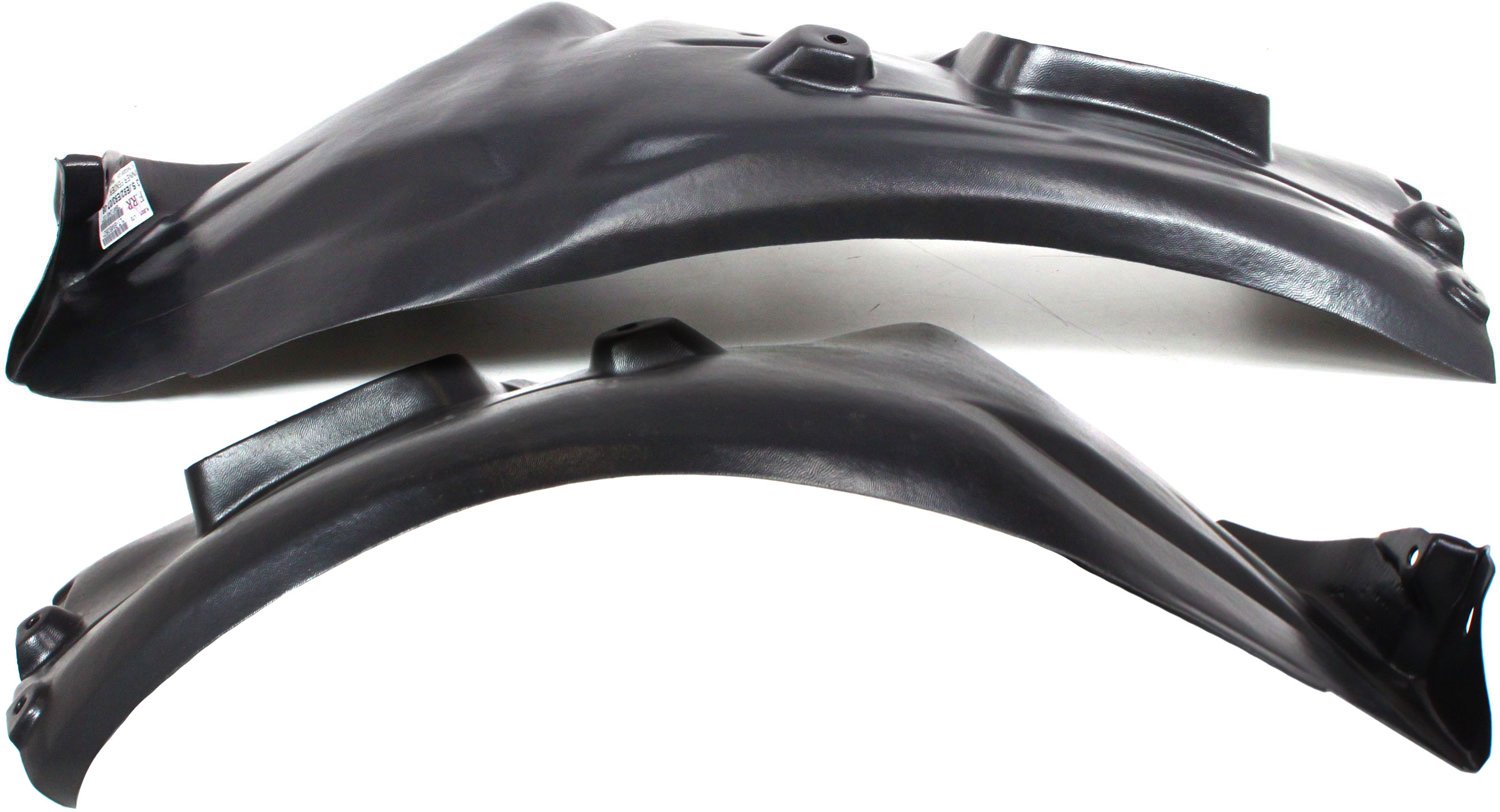 Front Fender Liner Pair/Set for BMW 3-Series 2007-2013, Right (Passenger) & Left (Driver), Rear Section, 3.0L Eng., Convertible/Coupe Replacement Models: for 320i, 325i, 328i, 330i, 335i, M3.