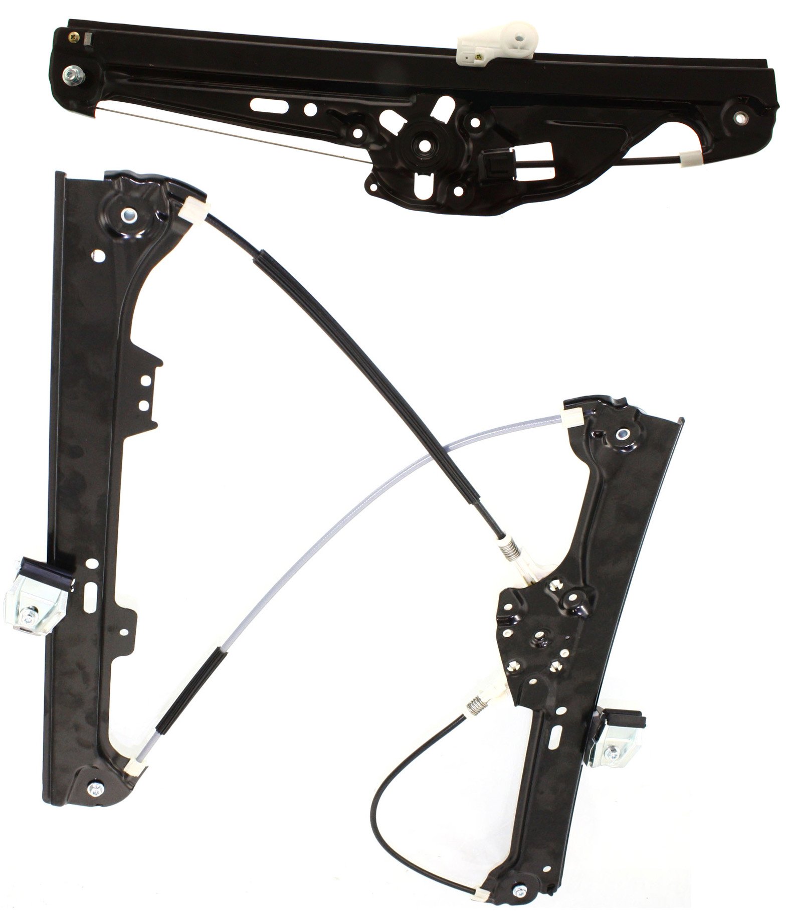 Front and Rear Window Regulator Set for BMW 5-Series (2004-2010), Left (Driver), Power, Without Motor, Replacement Models: for 520i, 523i, 525i, 528i, 530i, 535i, 540i, 545i, 550i.