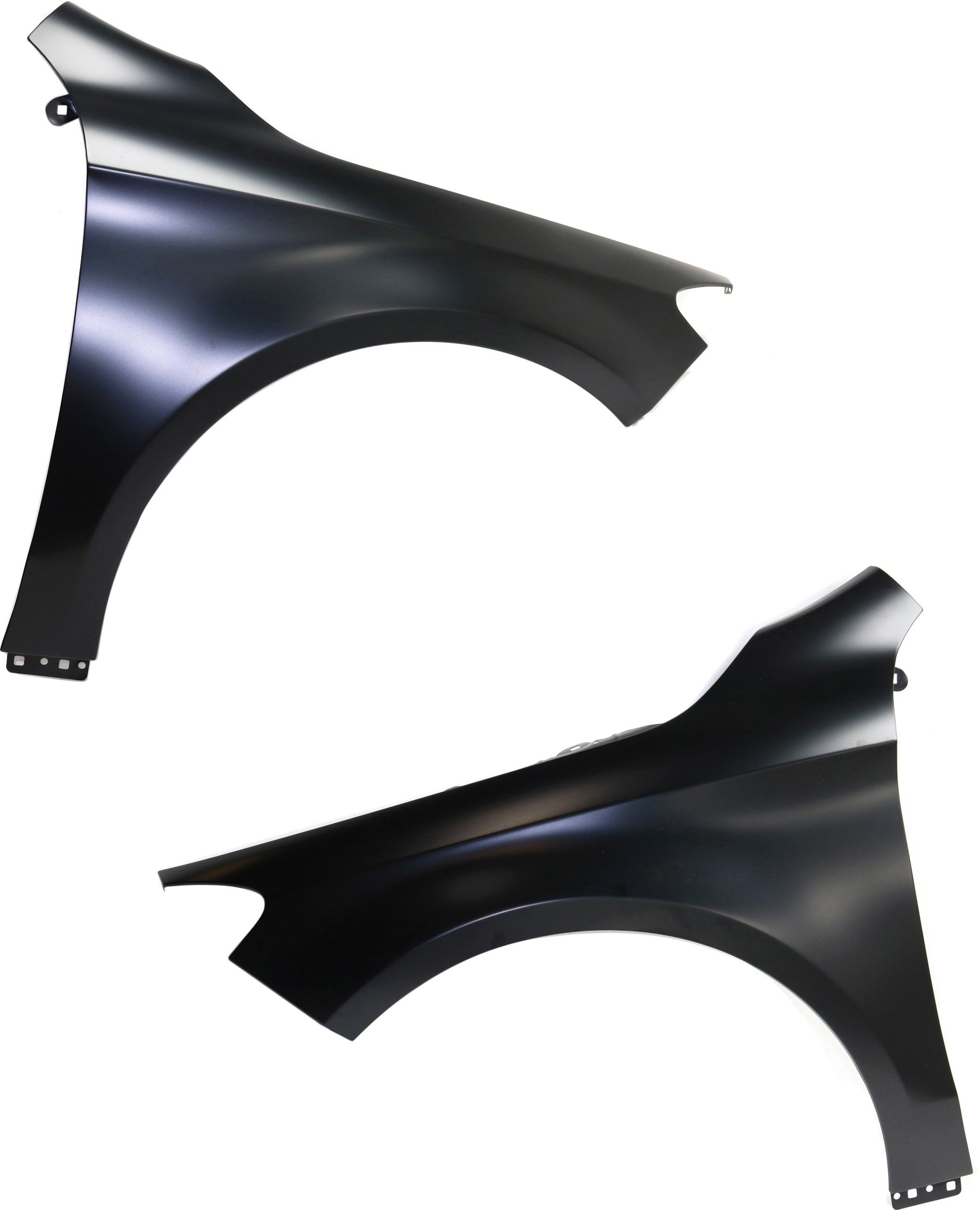 Front Fender Pair/Set for Mercedes-Benz CLA-Class 2014-2019, Primed (Ready to Paint), Steel, Right (Passenger) and Left (Driver), Replacement