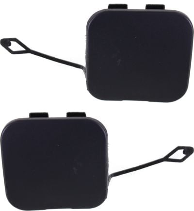 Front Bumper Tow Hook Cover for Cadillac STS 2005-2009, Primed (Ready to Paint), Set of 2, Replacement