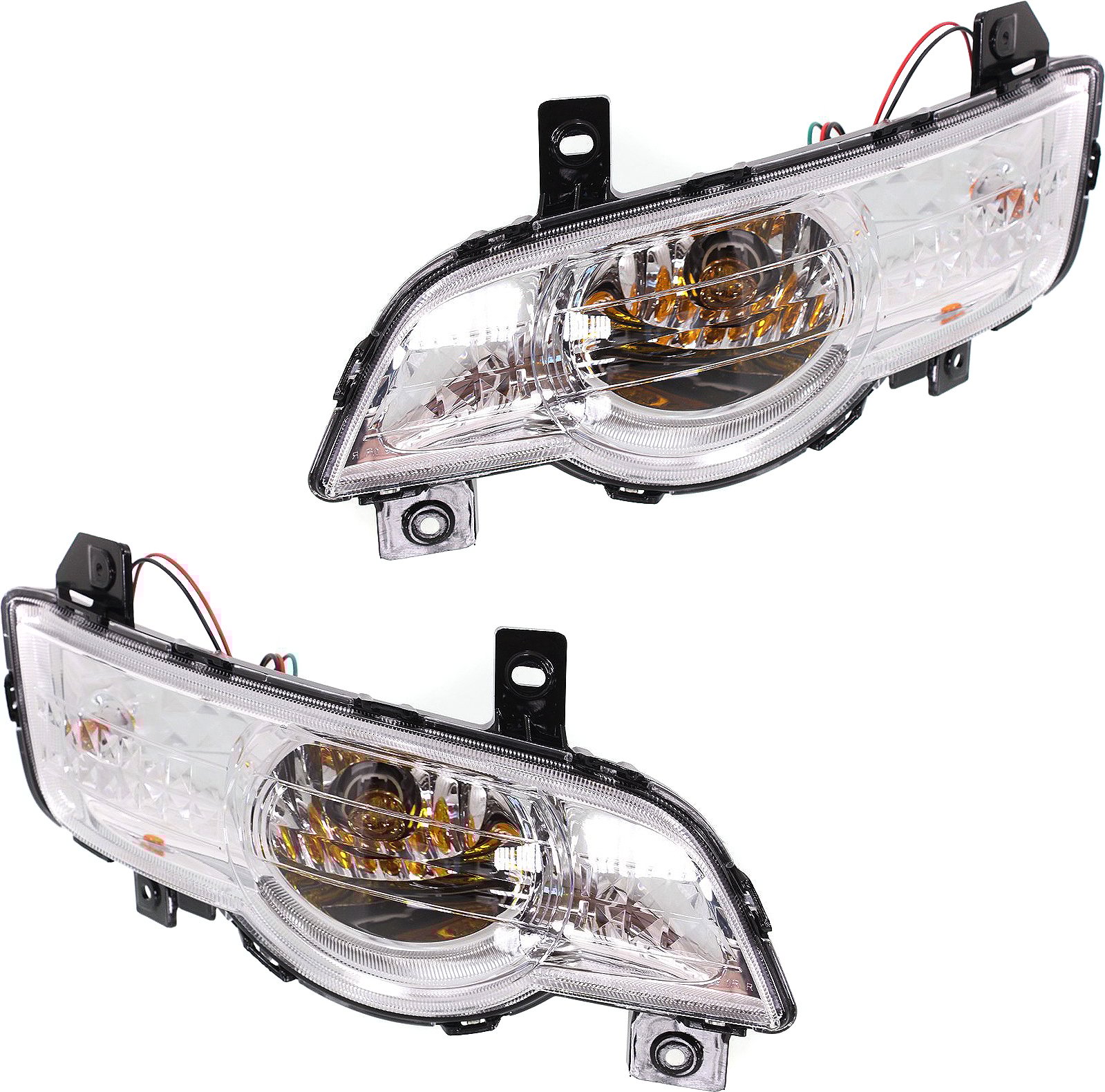 Park Light Assembly Pair/Set for Chevrolet Traverse 2009-2012, Right (Passenger) and Left (Driver) Replacement