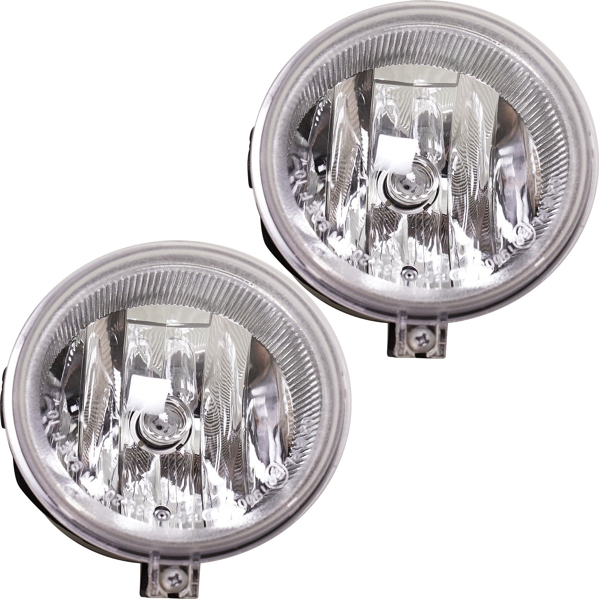 Front Fog Light Pair/Set for Chrysler Caliber (2010-2012), Challenger (2011-2014), Town and Country w/ Chrome Trim (2010-2011), Sebring Convertible/Sedan (2010) - Right (Passenger) and Left (Driver) Assembly - Replacement