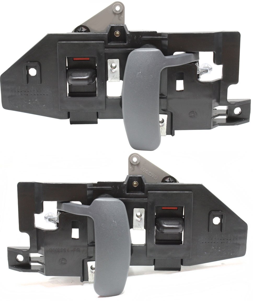 Front Door Handle Pair/Set for 1996 Chevrolet G3500, Right (Passenger) and Left (Driver), Gray (Zinc) Replacement